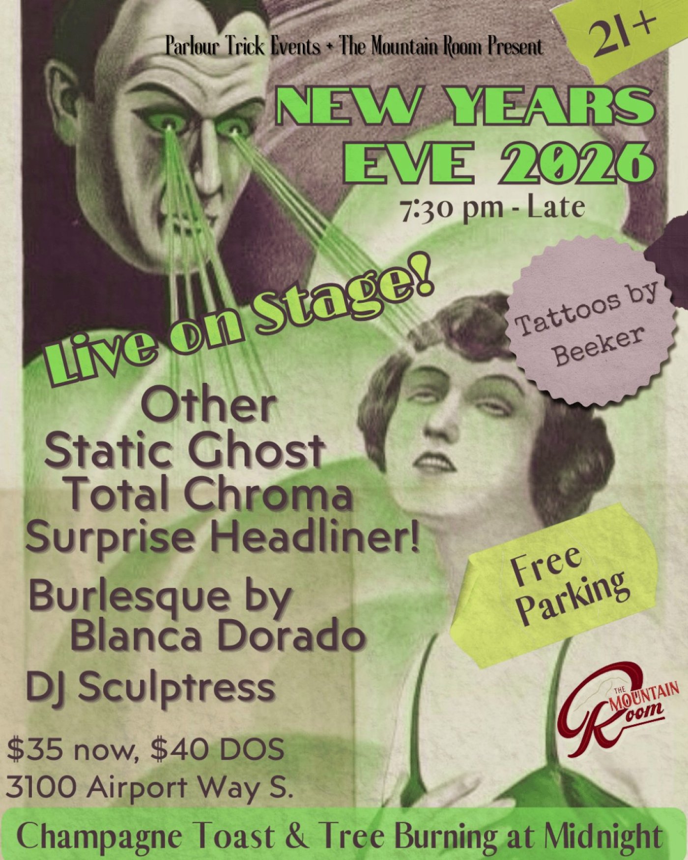 NYE 2026 at The Historic Mountain Room, 31 December | Event in Seattle | AllEvents