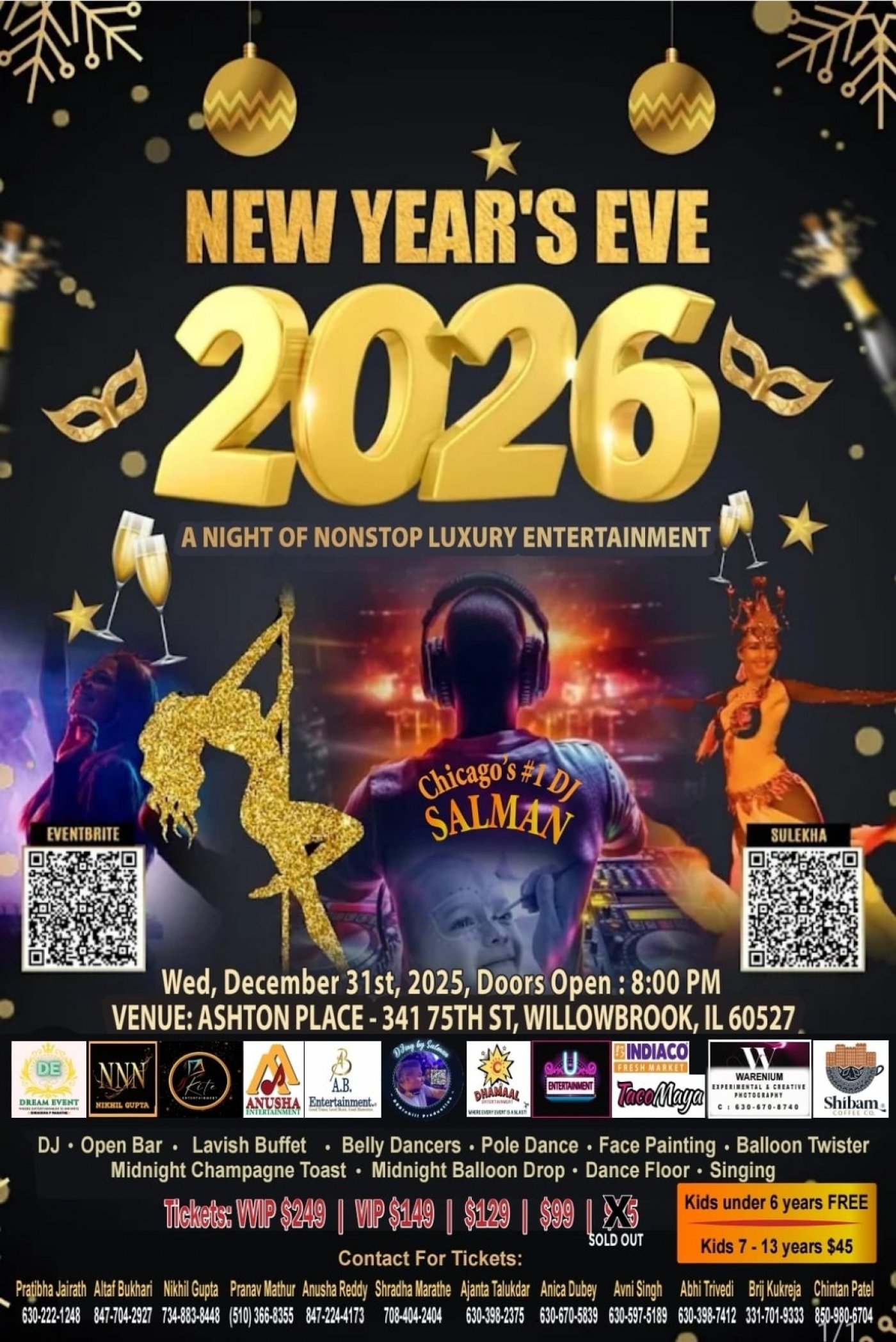 New Year Eve Party - Ashton Place - Luxury Entertainment, 31 December | Event in Willowbrook | AllEvents