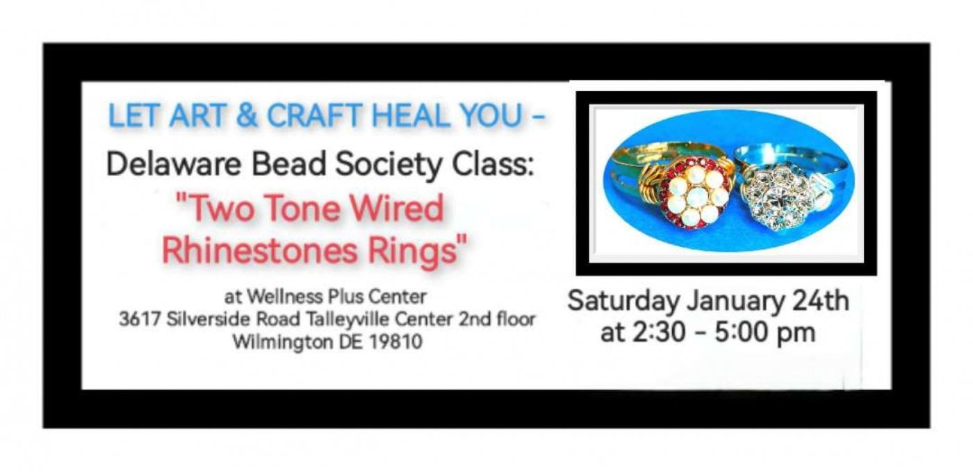 Bead Society Class: "Two Tone Wired Rhinestones Rings", 24 January | Event in Wilmington | AllEvents