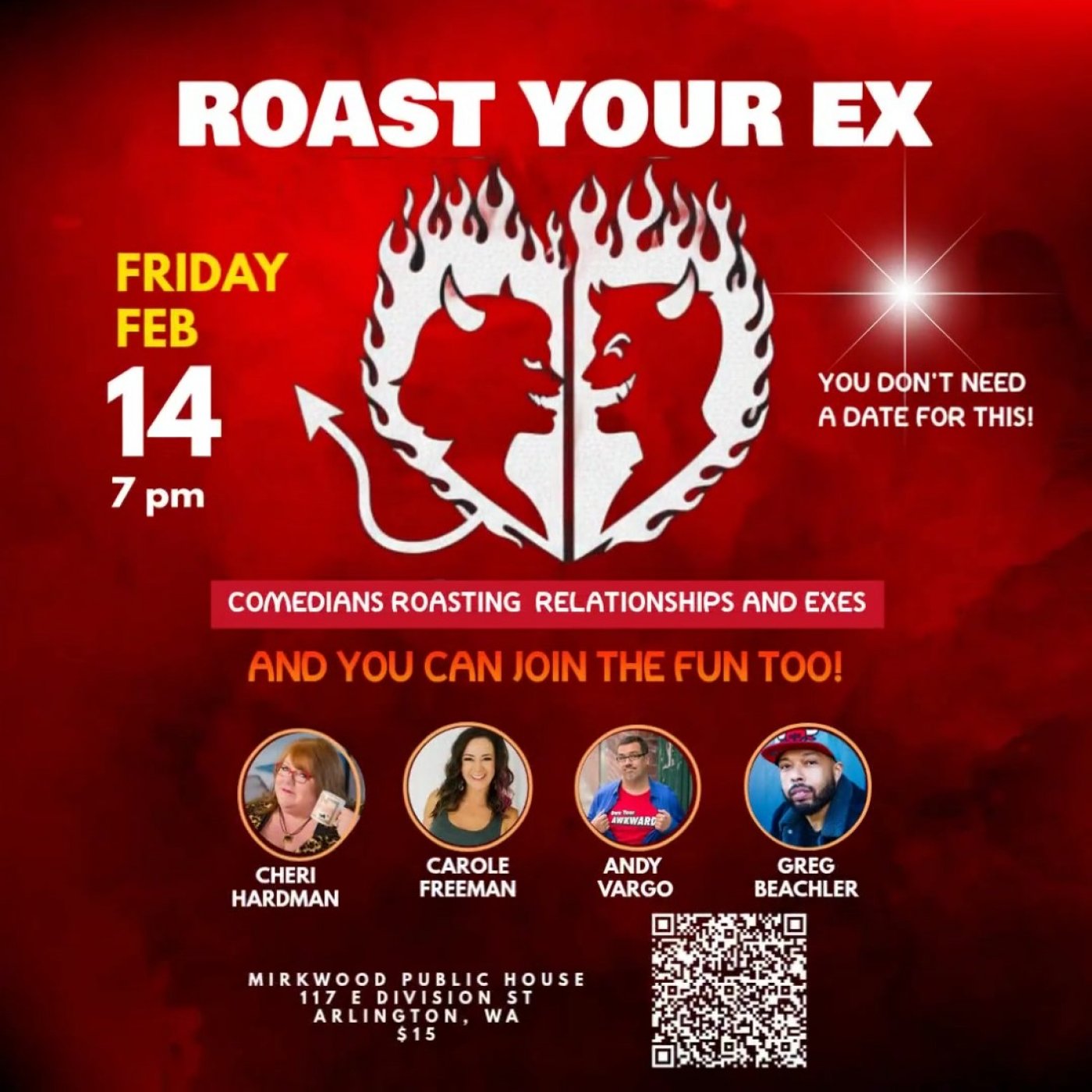 Roast Your Ex, 14 February | Event in Arlington | AllEvents
