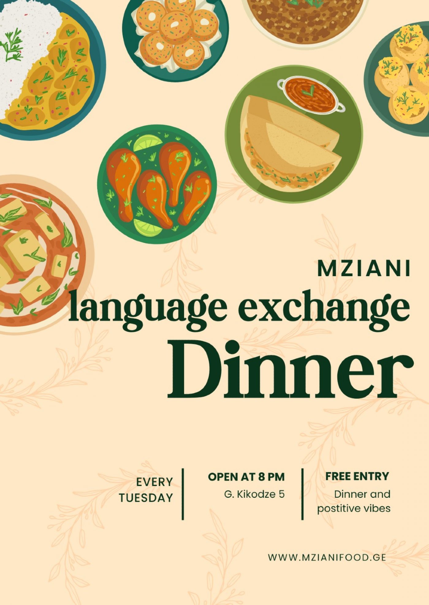 Mziani Language Exchange Dinner, 9 December | Event in Tbilisi | AllEvents