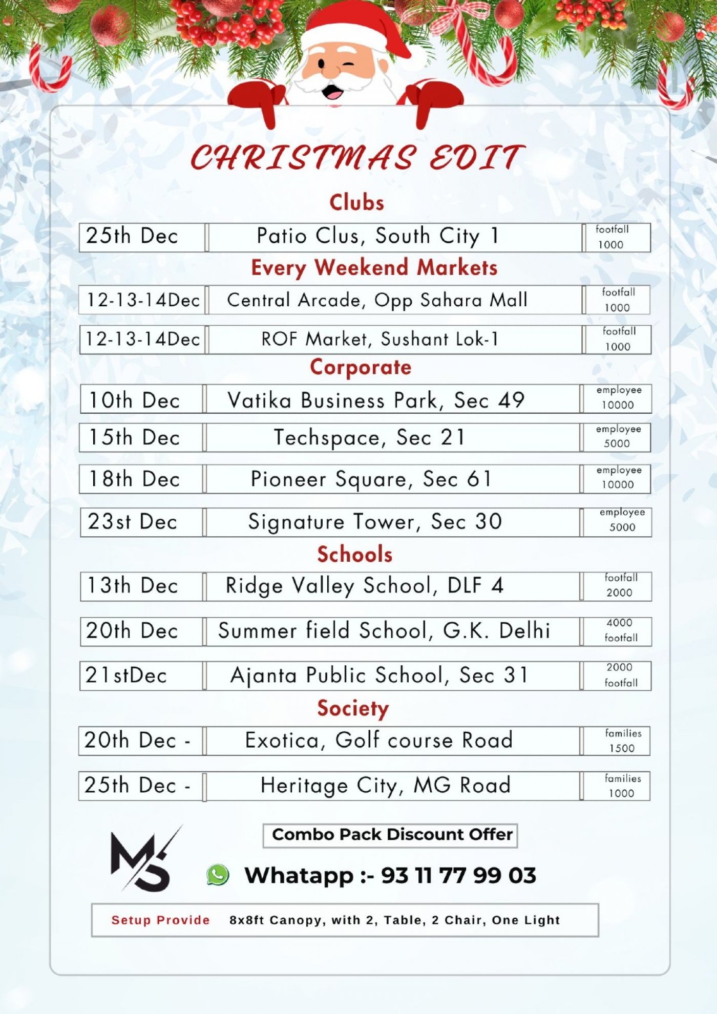 christmas carnival with flea market, 18 December | Event in Gurgaon | AllEvents