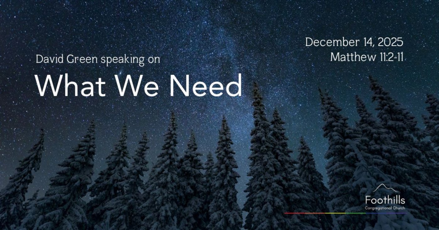 David Green speaking on "What We Need", 14 December | Event in Los Altos | AllEvents