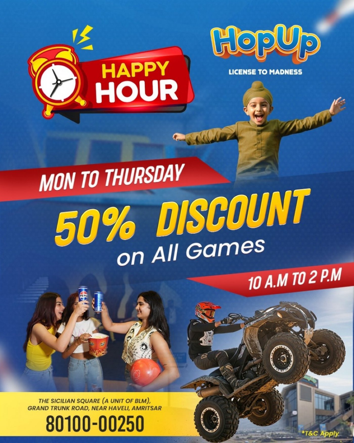 HopUp Amritsar - Happy Hour December Offer: 50% Discount on All Games | Event in Amritsar | AllEvents