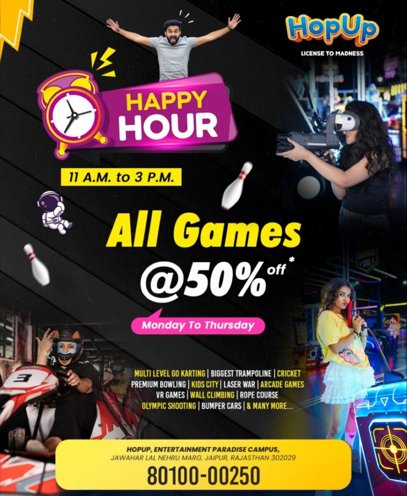 HopUp Jaipur – Happy Hour December Offer: 50% Off on All Games | Event in Jaipur | AllEvents