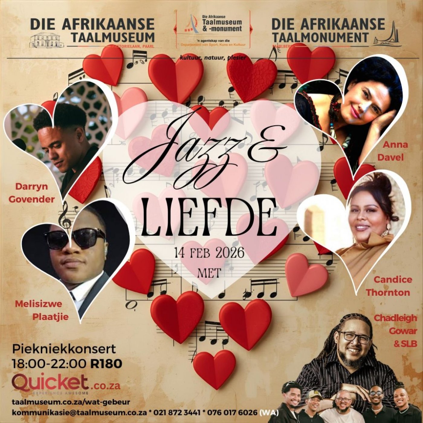 Jazz, liefde en pragtige stemme vir Valentynsdag, 14 February | Event in Paarl | AllEvents
