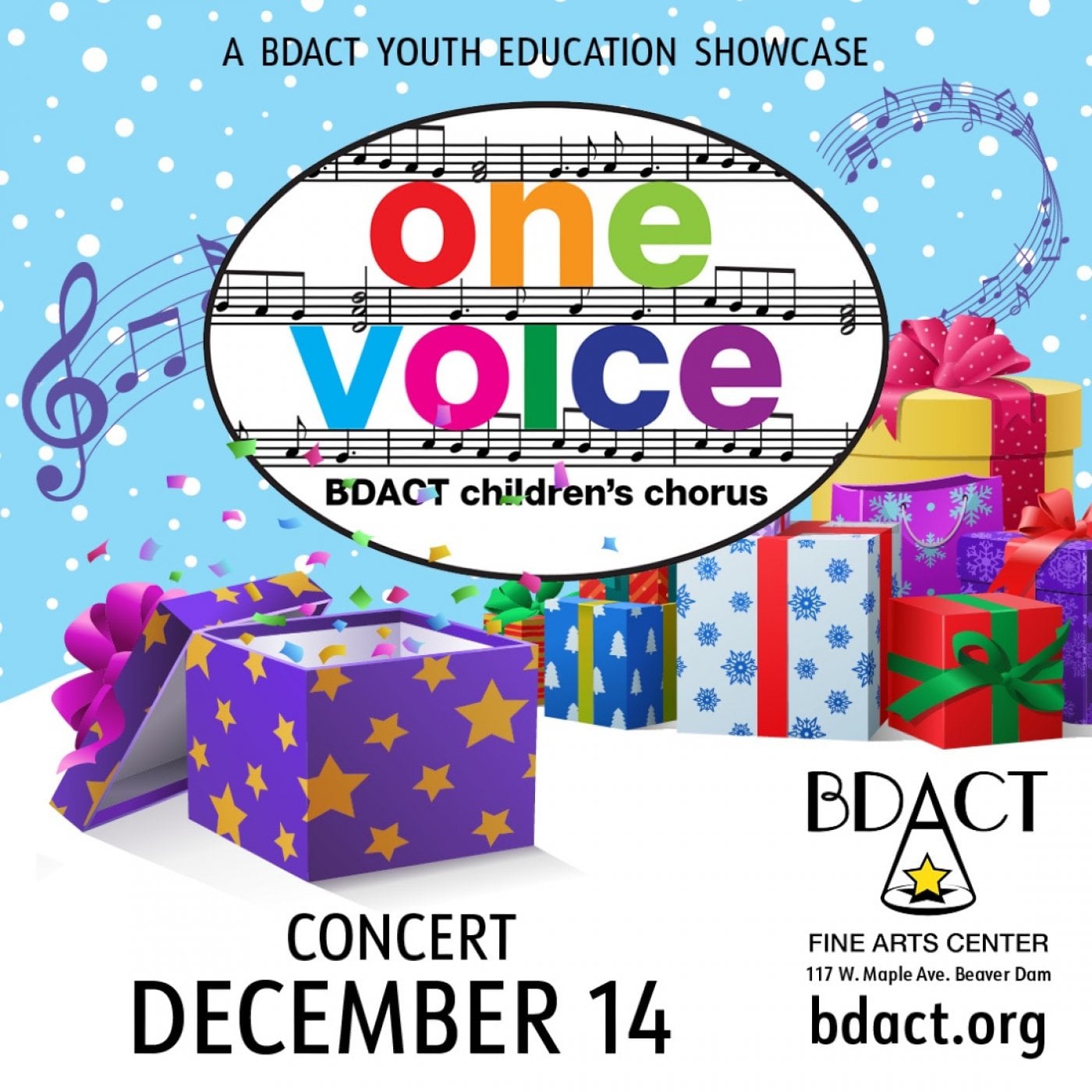 One Voice Children's Chorus Christmas Treasurers , 14 December | Event in Beaver Dam | AllEvents