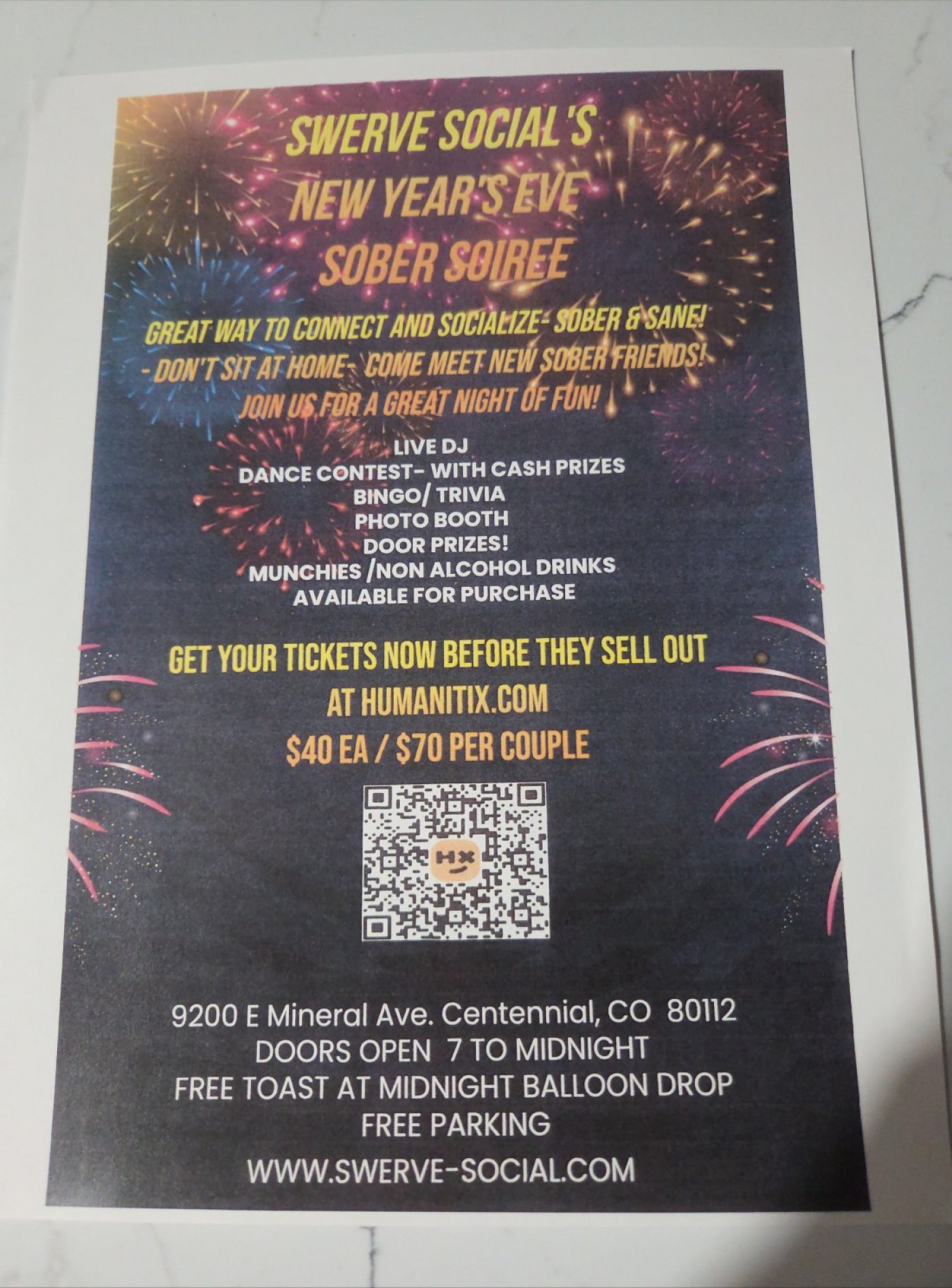Swerve Socials New Year's Eve Sober Soiree, 31 December | Event in Centennial | AllEvents
