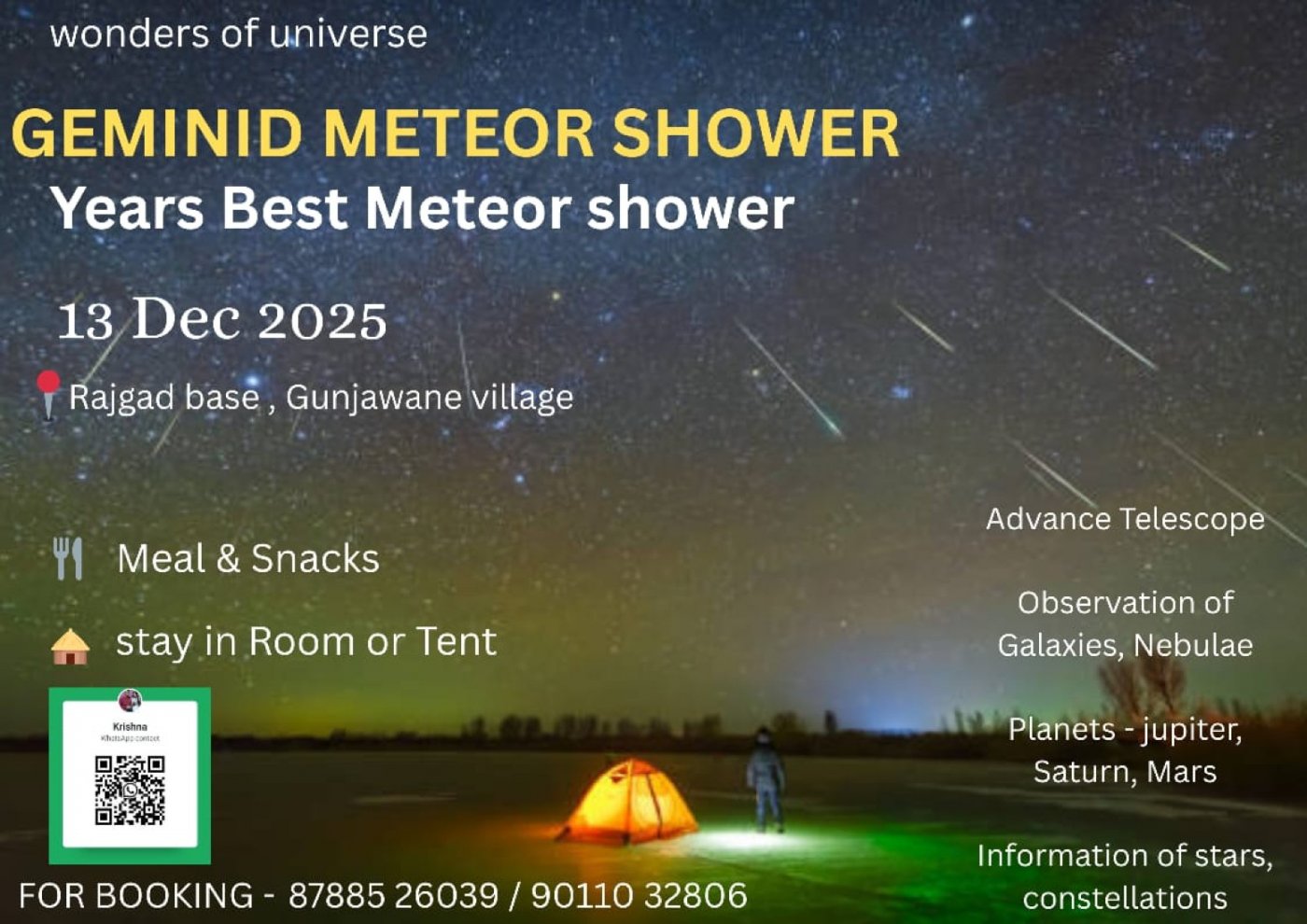 Geminid Meteor Shower and Star Gazing , 13 December | Event in Pune | AllEvents