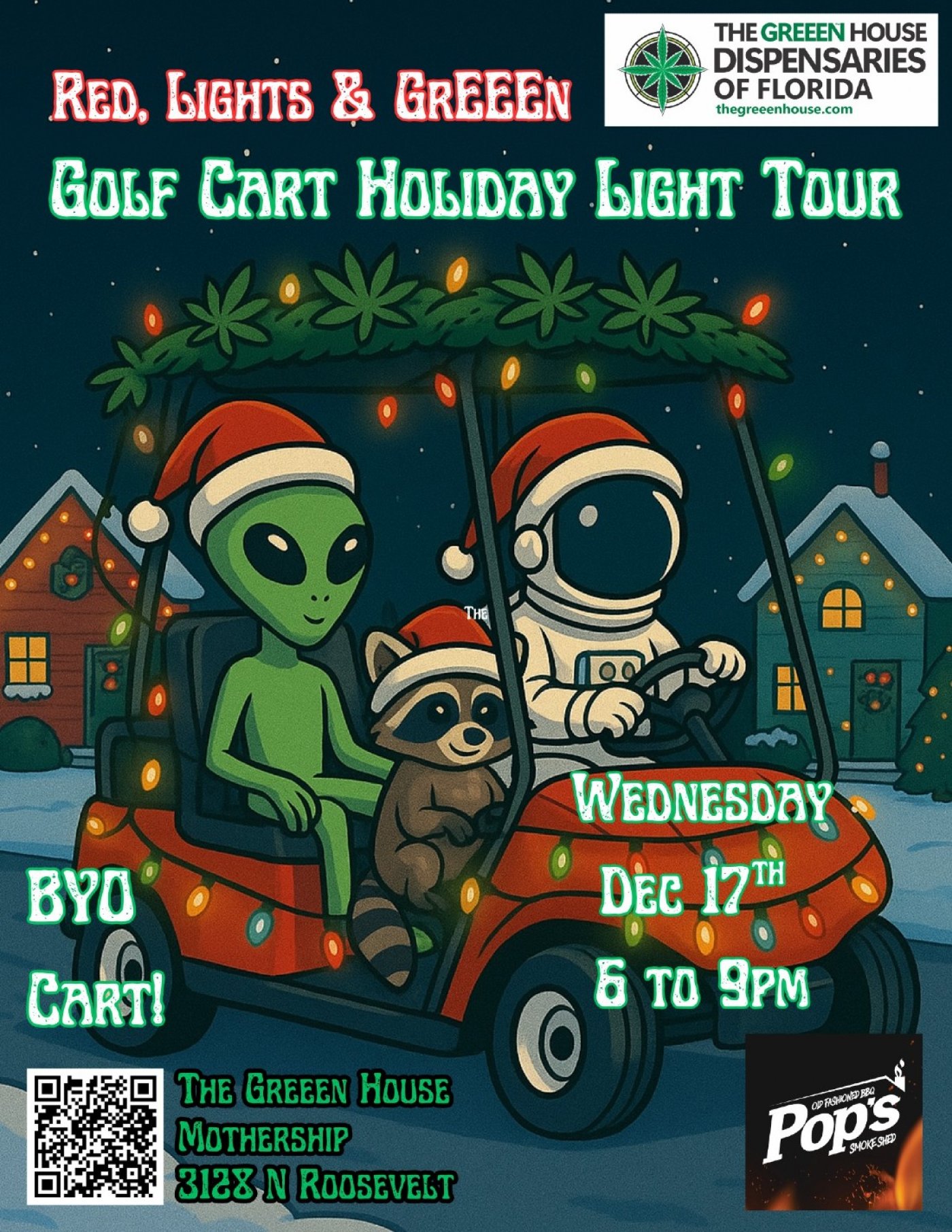 Red, lights and GrEEEn Holiday Golf Cart light Tour- The town is LIT!, 17 December | Event in Key West | AllEvents