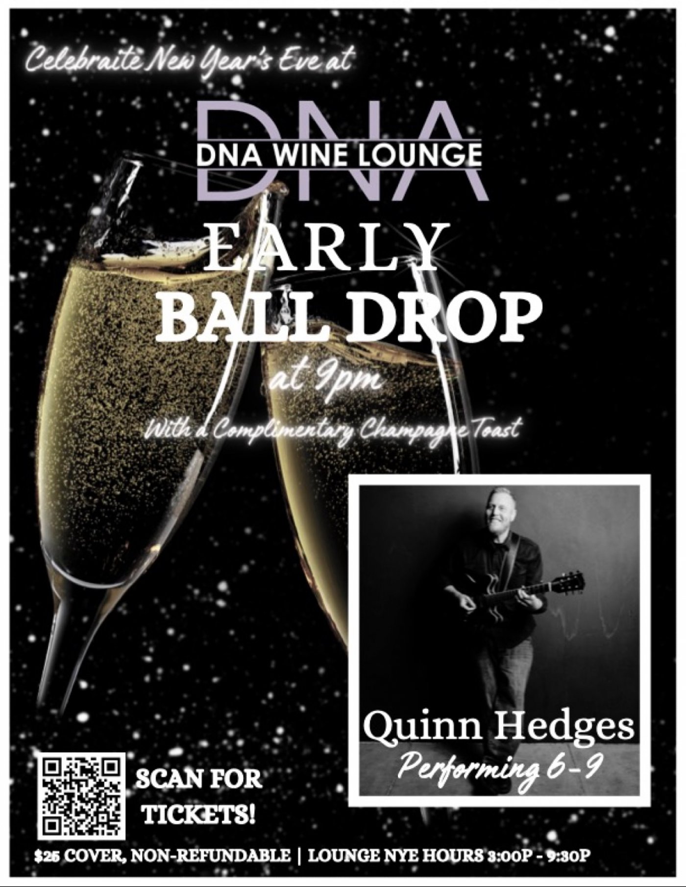 DNA Wine Lounge Early Ball Drop, 31 December | Event in Granite Bay | AllEvents