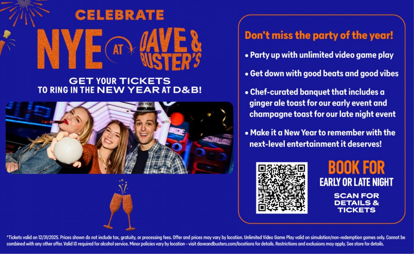New Years Eve at Dave & Buster's - Queen Creek, 31 December | Event in Queen Creek | AllEvents