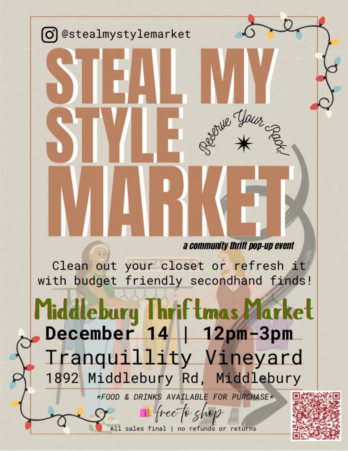 Steal My Style Market: Middlebury Thriftmas Market, 14 December | Event in Middlebury | AllEvents