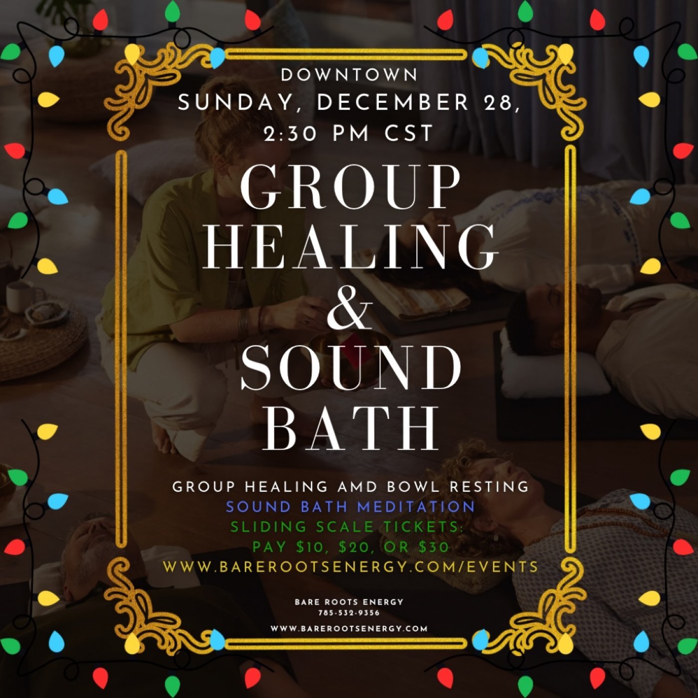 ✨ Sound Bath Group Healing  🙌 | Events with Bare Roots Energy, 28 December | Event in Lawrence | AllEvents