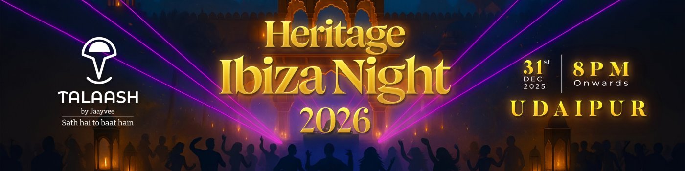 Heritage Ibiza Night-New Year 2026, 31 December | Event in Udaipur | AllEvents