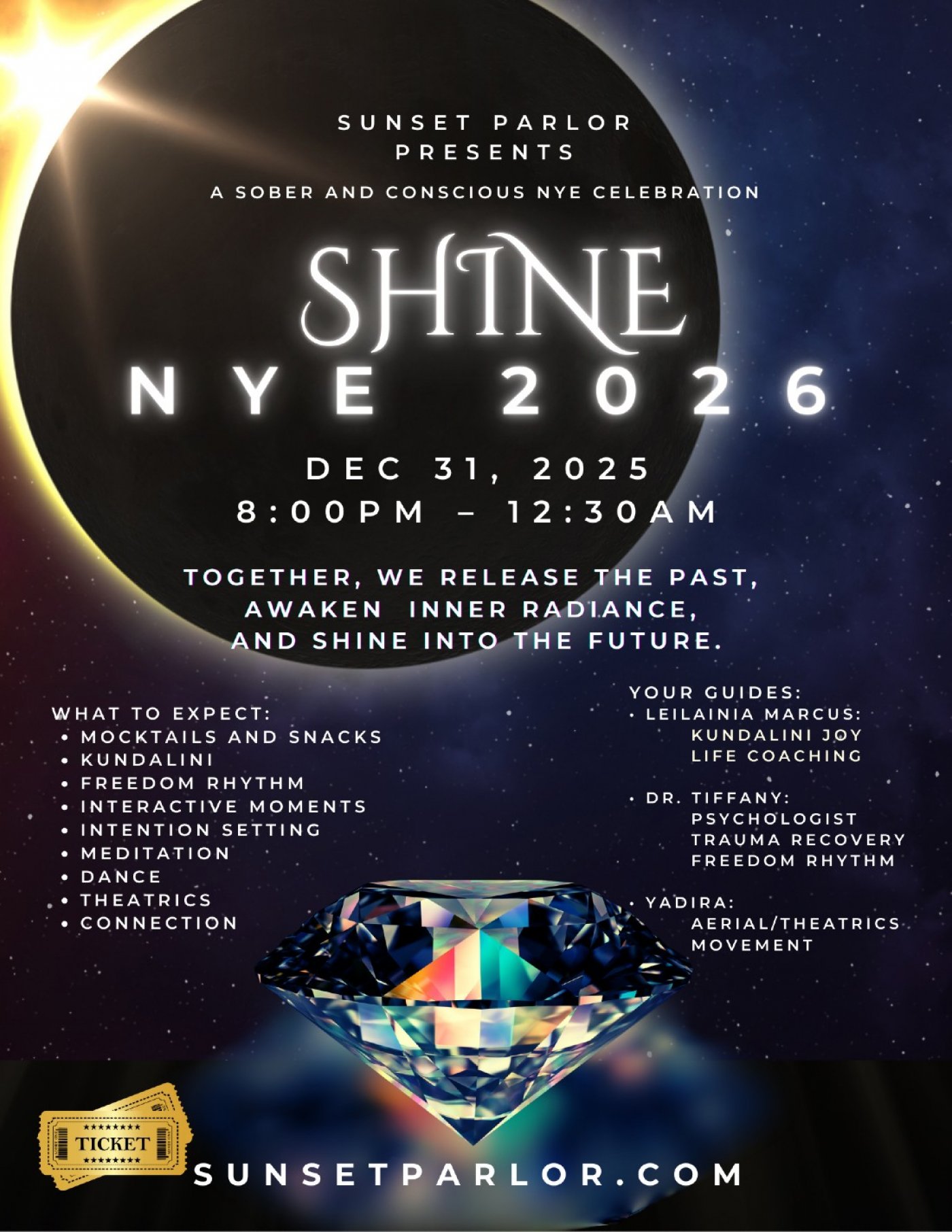 New Year Eve SHINE Celebration at Sunset Parlor , 31 December | Event in El Paso | AllEvents
