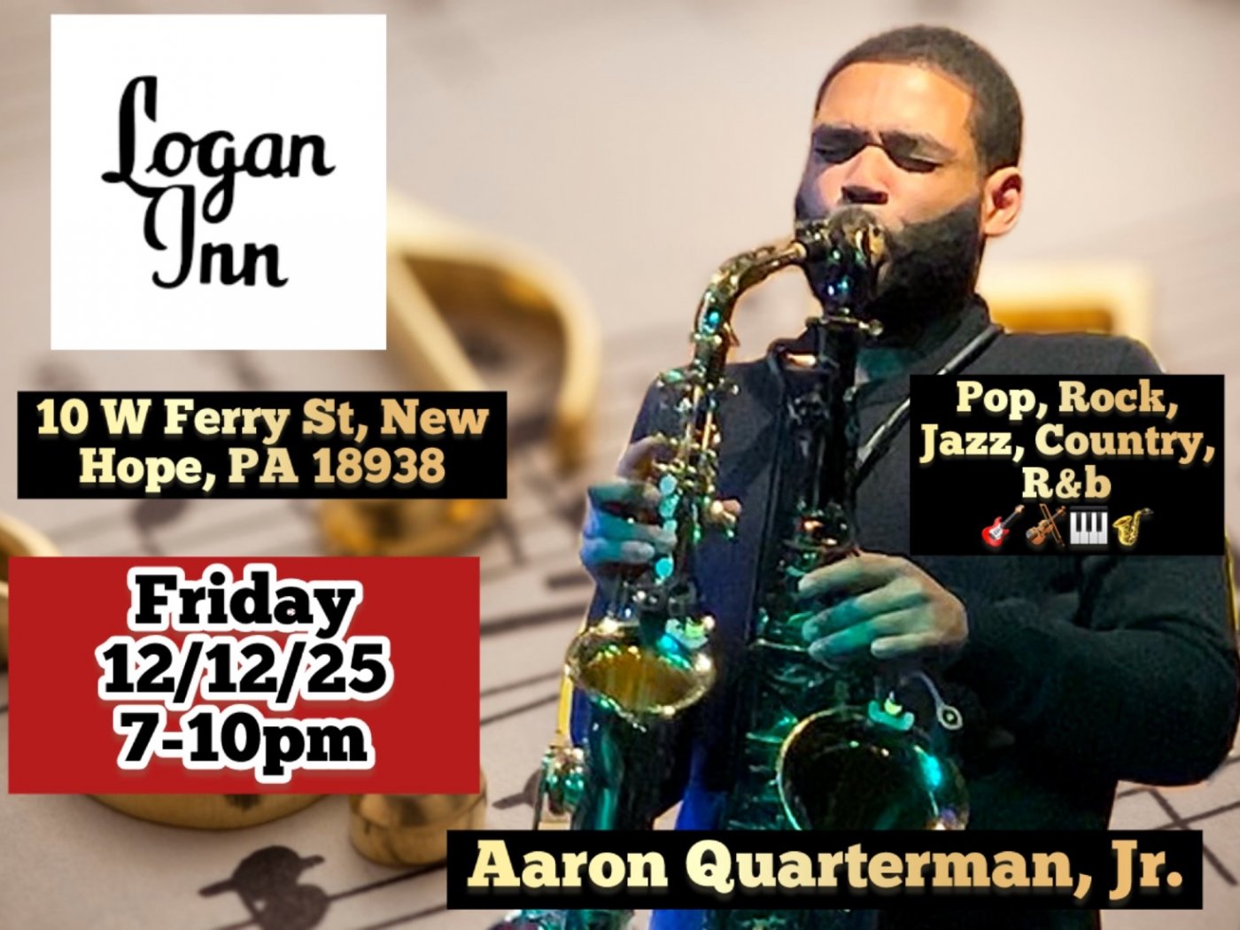 Qman Live December Show At Logan Inn!, 12 December | Event in New Hope | AllEvents