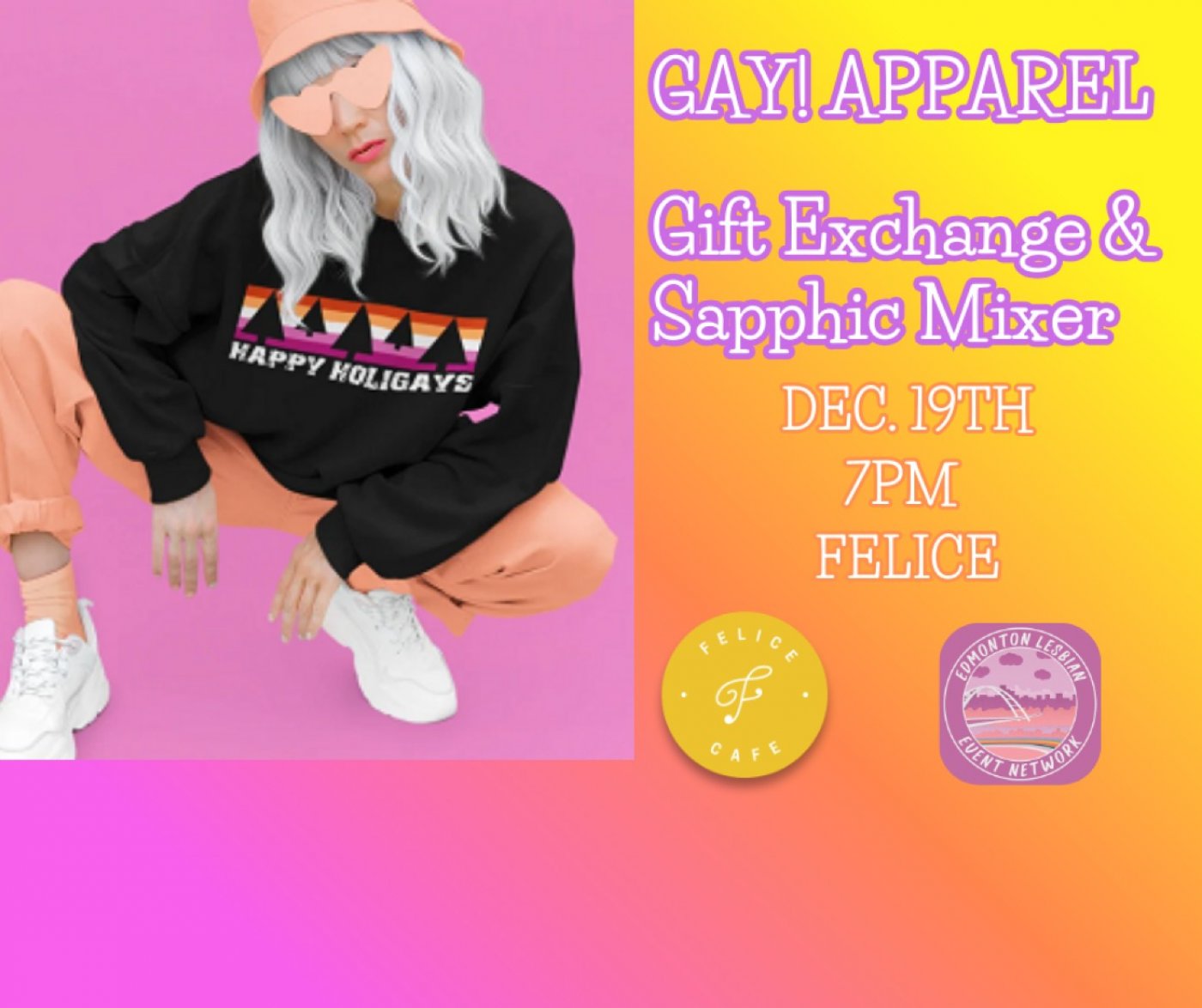 Gay Apparel: a Holiday Gift Exchange & Sapphic Mixer, 19 December | Event in Edmonton | AllEvents