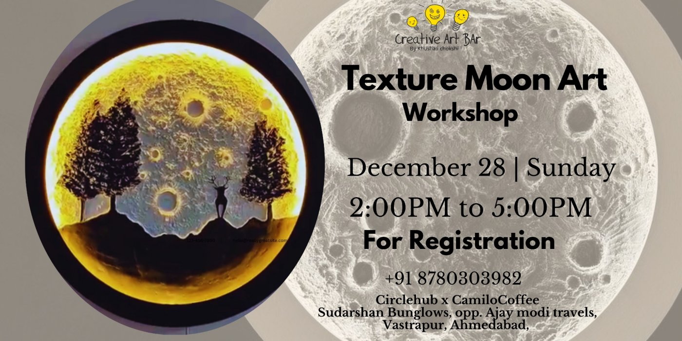 Texture Moon Art workshop, 28 December | Event in Ahmedabad | AllEvents