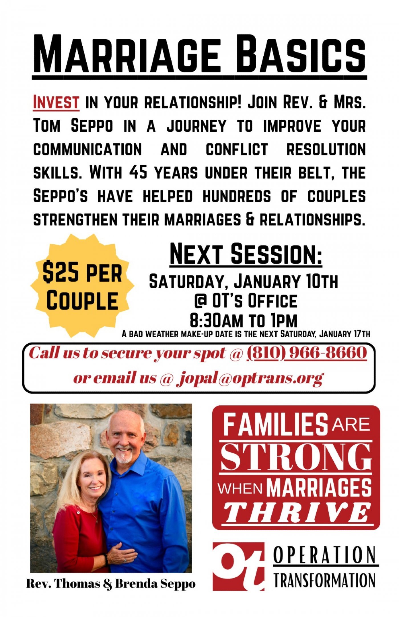 Marriage Basics Class, 10 January | Event in Port Huron | AllEvents