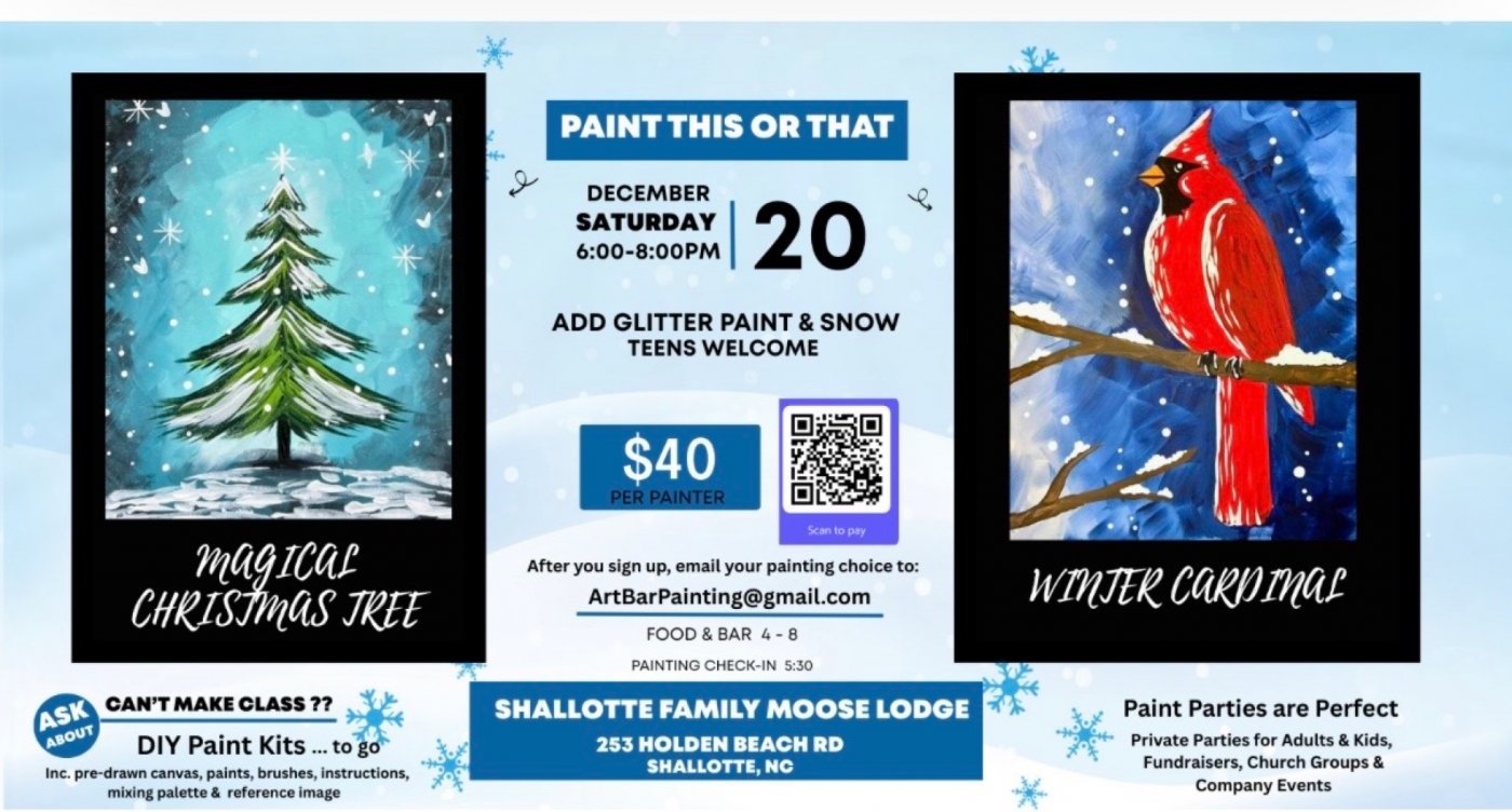 Paint & Sip 12/20 in Shallotte, 20 December | Event in Shallotte | AllEvents
