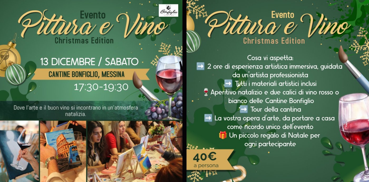"Pittura e Vino" - Cantine Bonfiglio, Messina, 13 December | Event in Itala | AllEvents