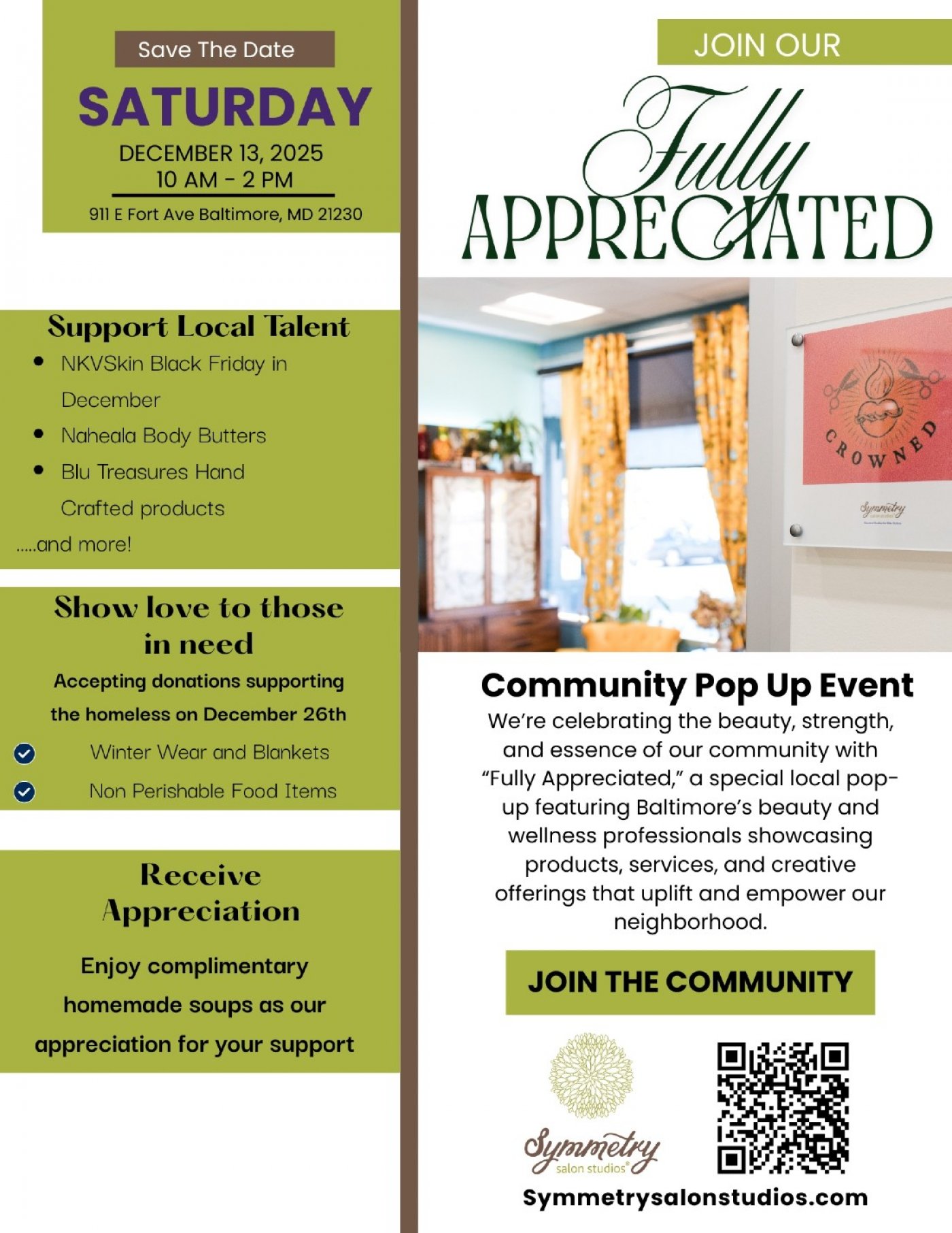 "Fully Appreciated" Community Pop up , 13 December | Event in Baltimore | AllEvents