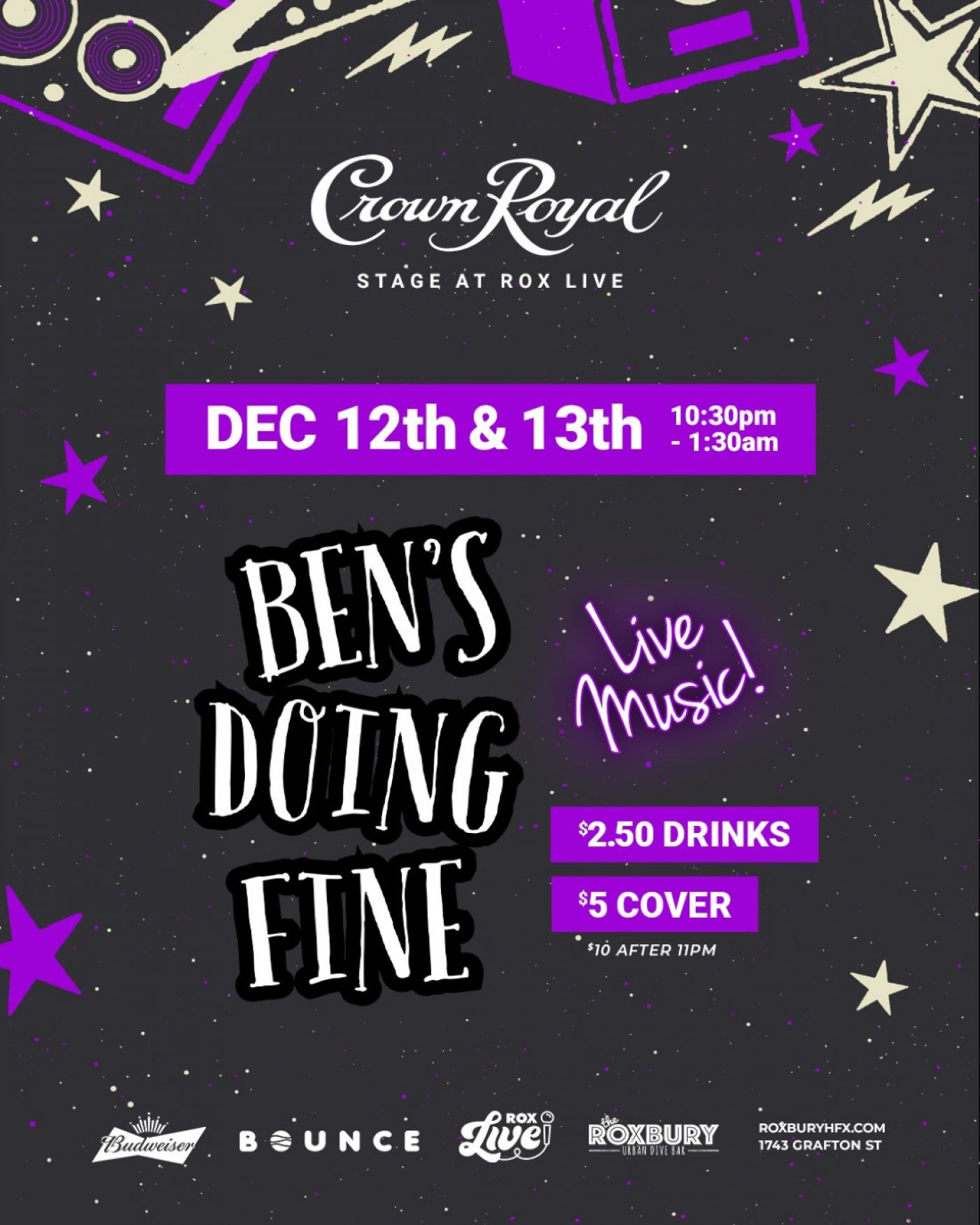 🎸 Ben’s Doing Fine live at Rox Live! , 10 December | Event in Halifax | AllEvents