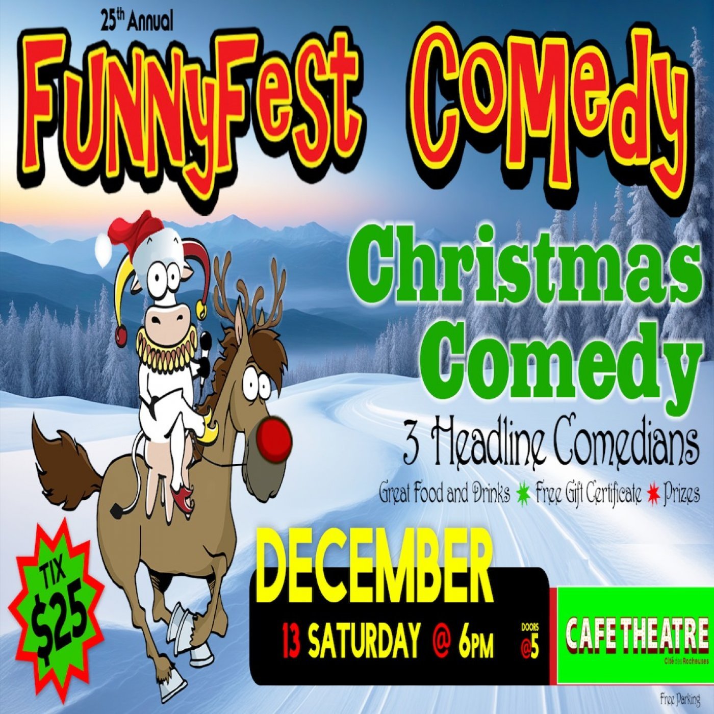 FUNNYFEST Christmas Comedy Party Show - Saturday Dec. 13, 13 December | Event in Calgary | AllEvents