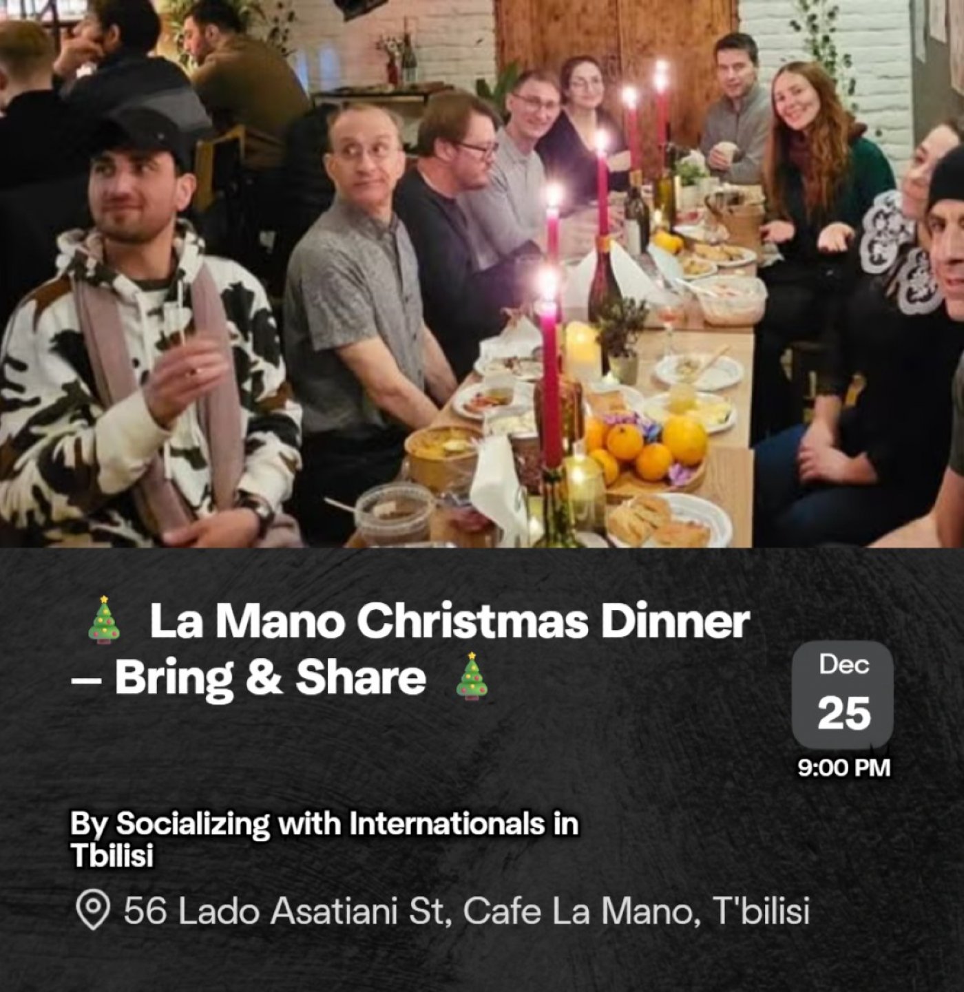🎄 La Mano Christmas Dinner — Bring & Share 🎄, 25 December | Event in Tbilisi | AllEvents