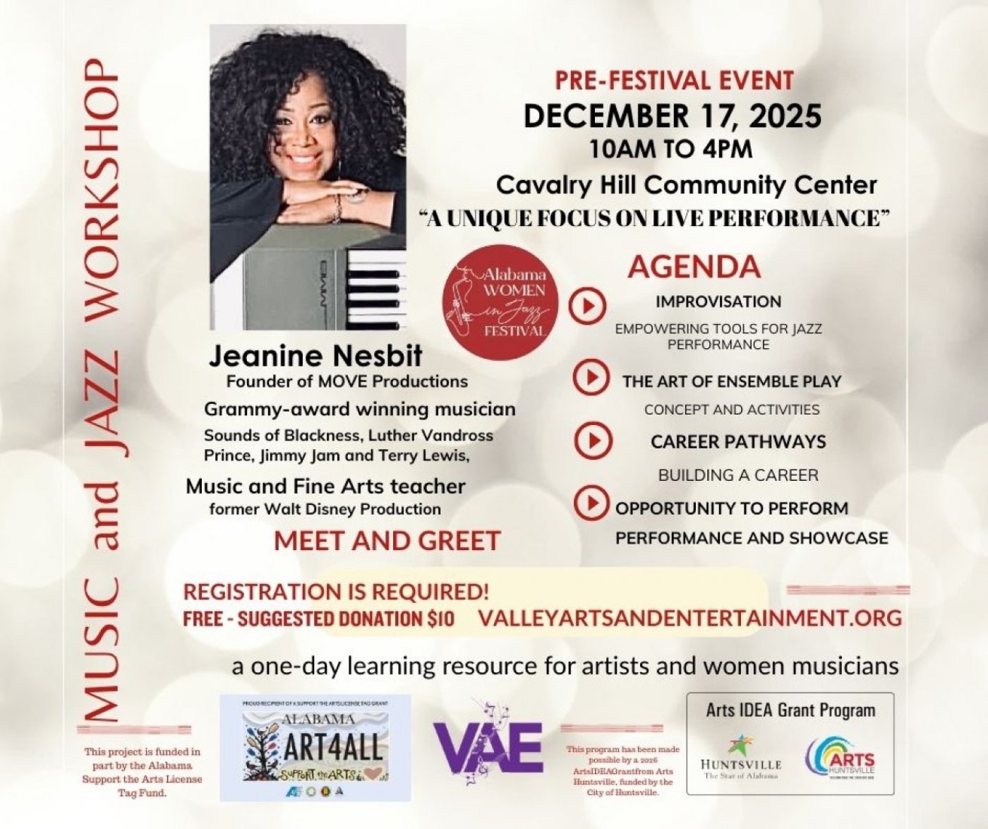 Music and Jazz Workshop, 16 December | Event in Huntsville | AllEvents