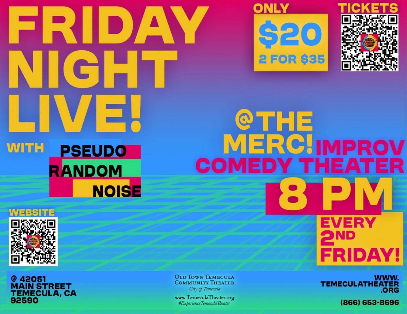 FRIDAY NIGHT LIVE! Comedy Improv w/PRN Every 2nd Friday @8PM at The Merc in Temecula!, 12 December | AllEvents
