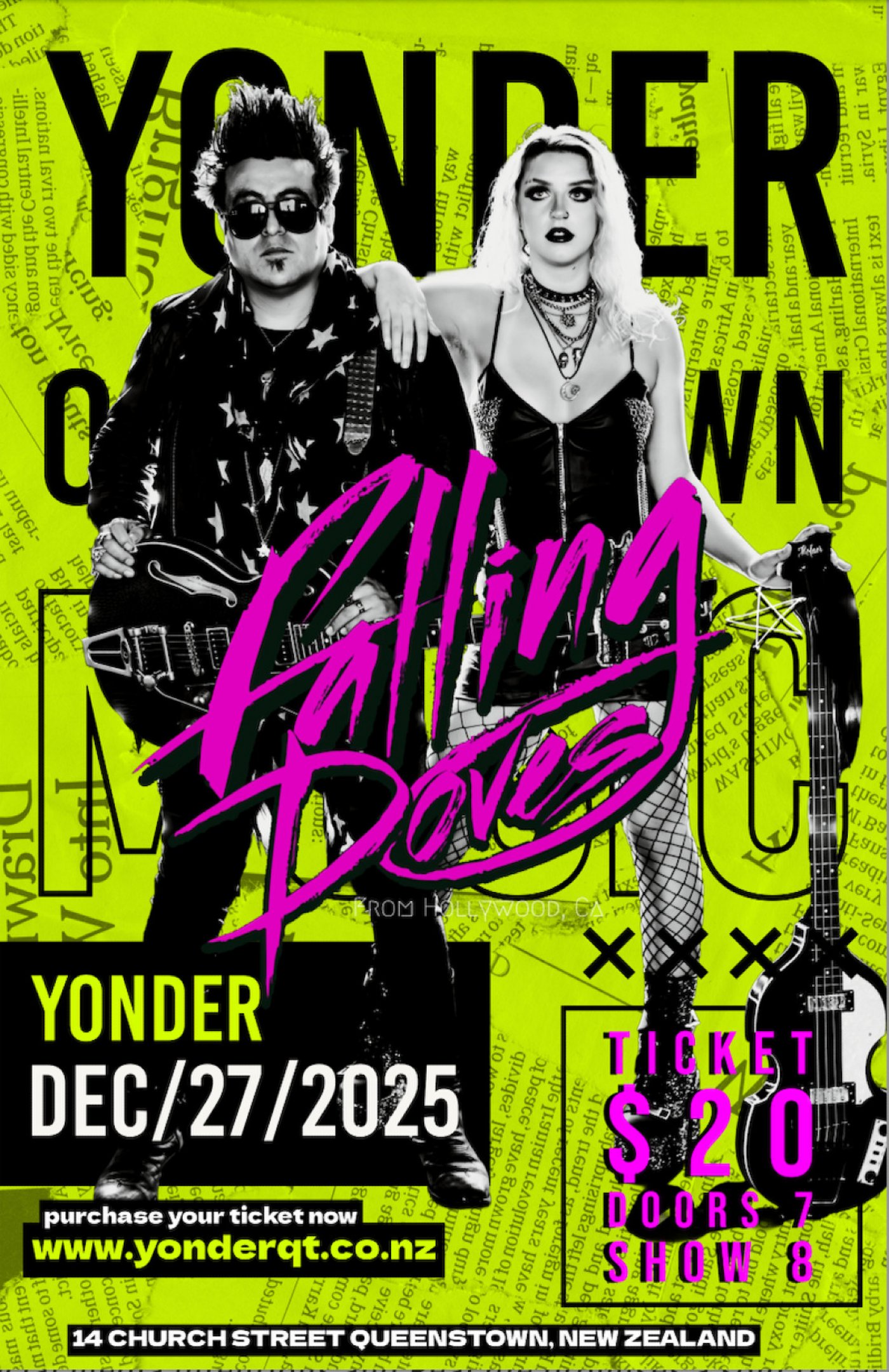 Yonder - Falling Doves 10th Anniversary Tour, 27 December | Event in Queenstown | AllEvents
