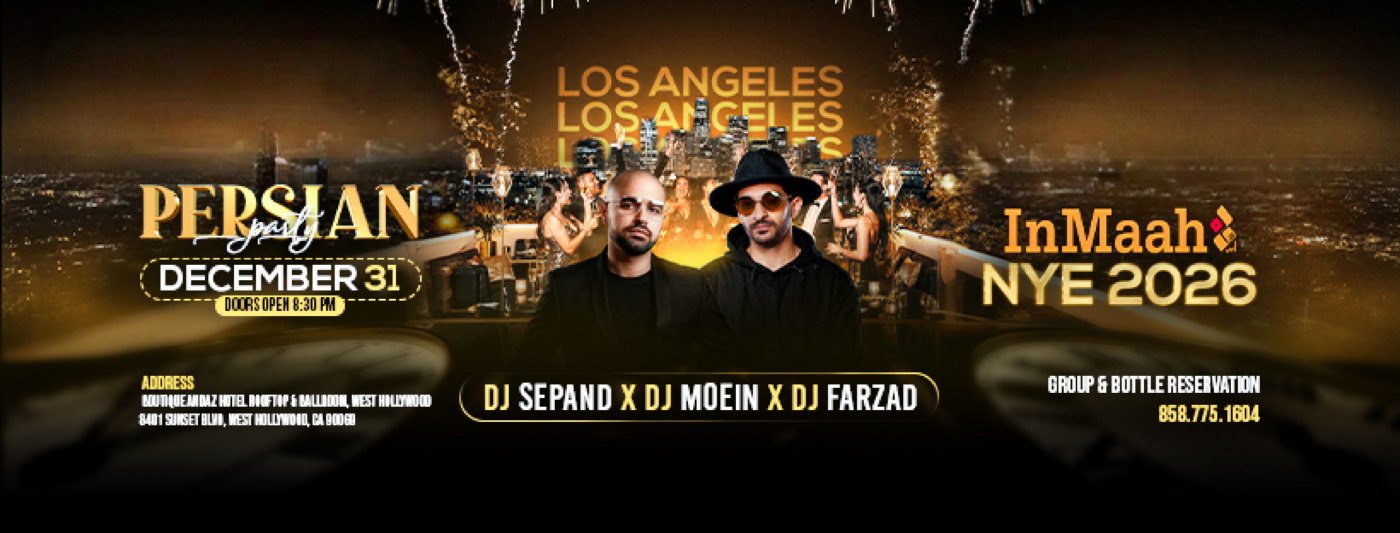 InMaah: Los Angeles Andaz Rooftop NYE 2026 Persian Party w/ DJ Sepand, Moeen & Farzad, 31 December | AllEvents