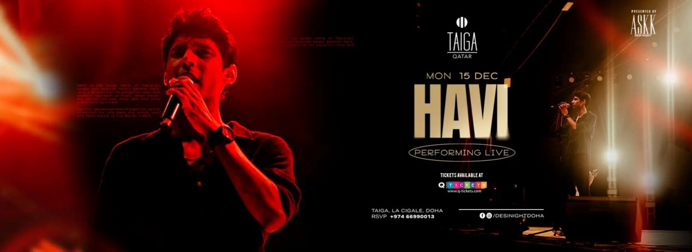 HAVI Live Performance in Qatar, 15 December | Event in Doha | AllEvents