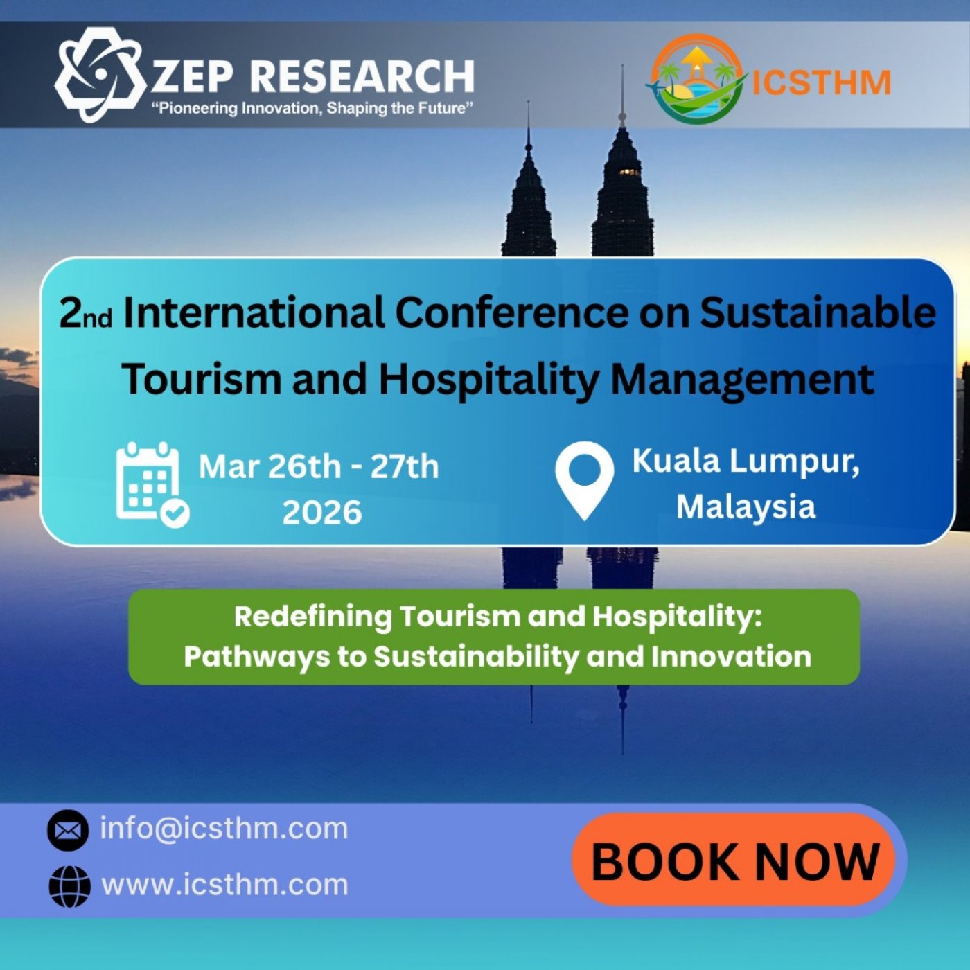 2nd International Conference on Sustainable Tourism and Hospitality Management, 26 March | Event in Kuala Lumpur