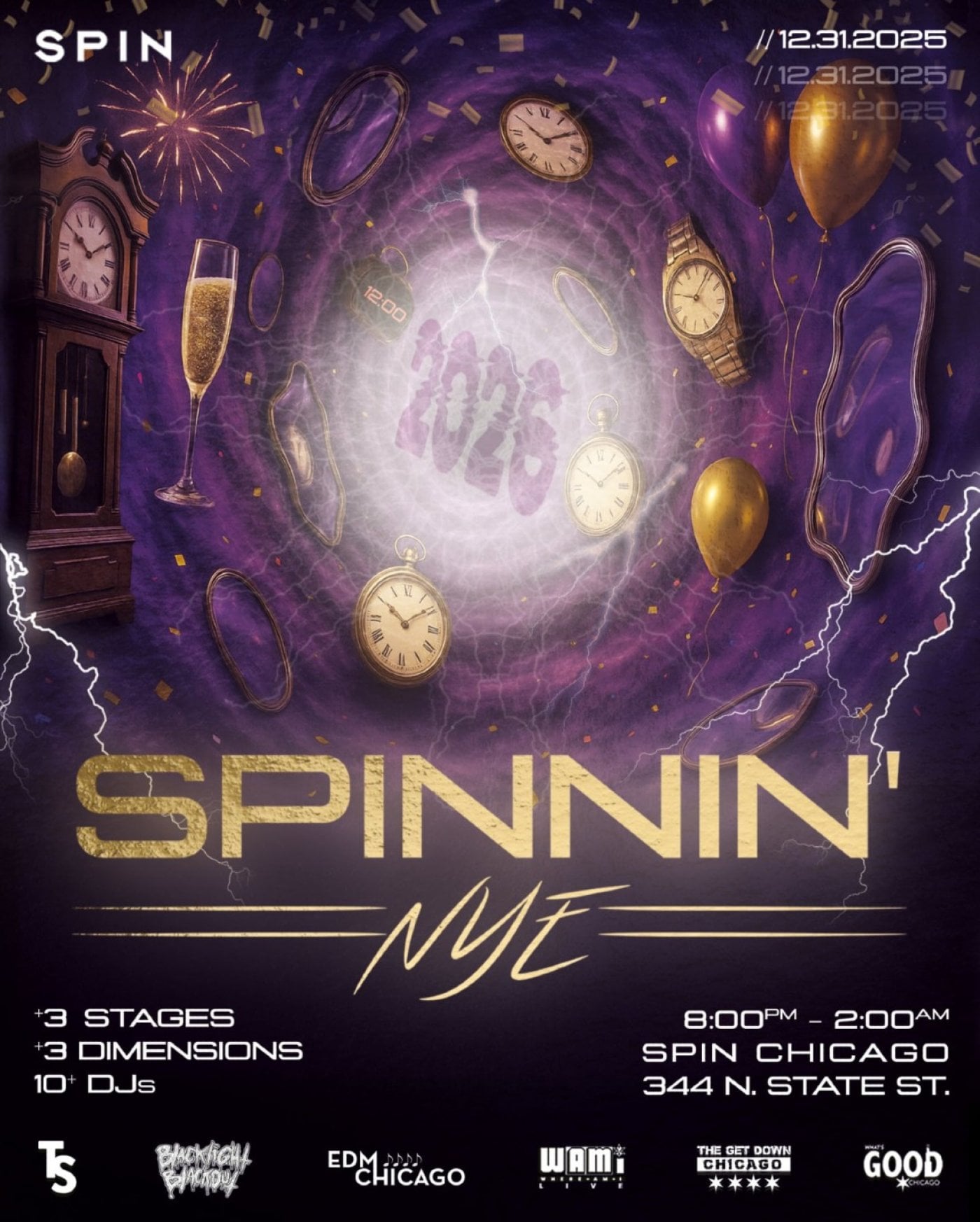SPINNIN' NEW YEARS EVE 2026, 31 December | Event in Chicago | AllEvents