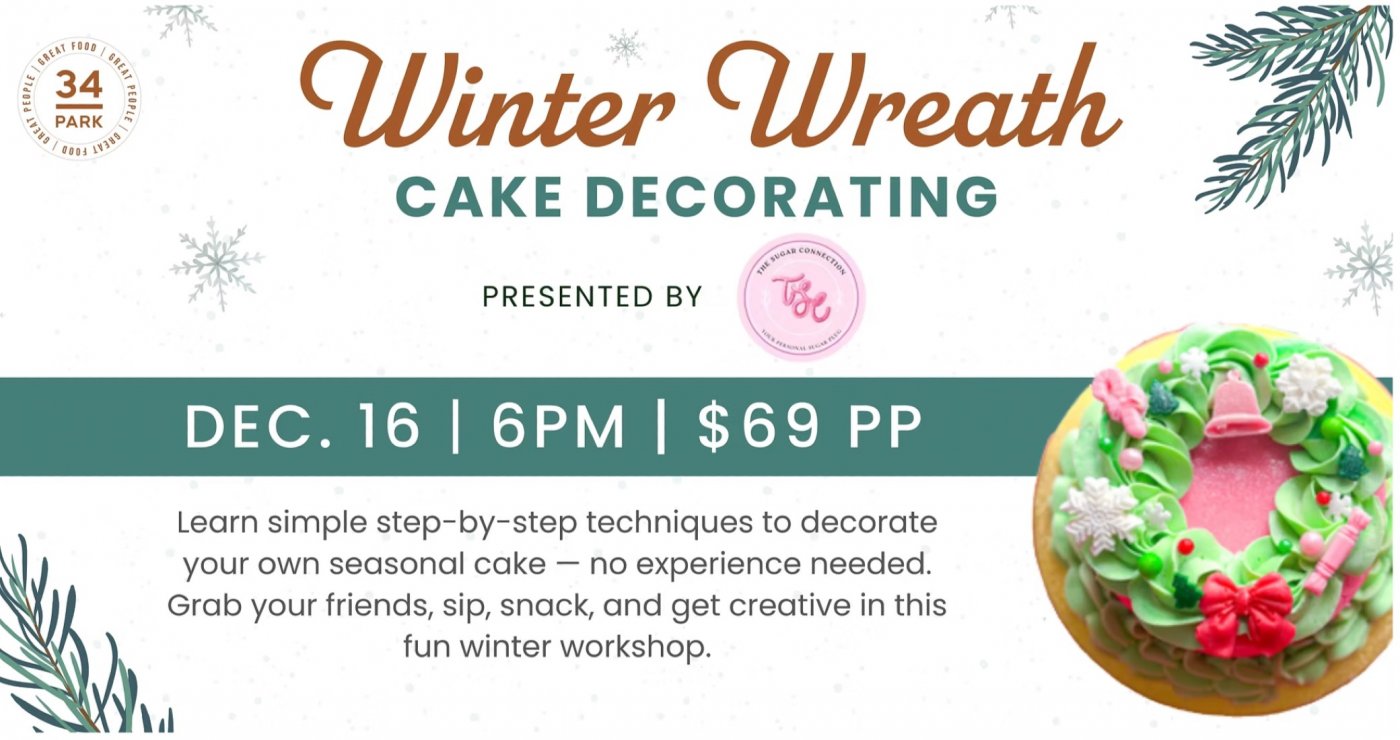 Winter Wreath Cake Decorating, 16 December | Event in Andover | AllEvents