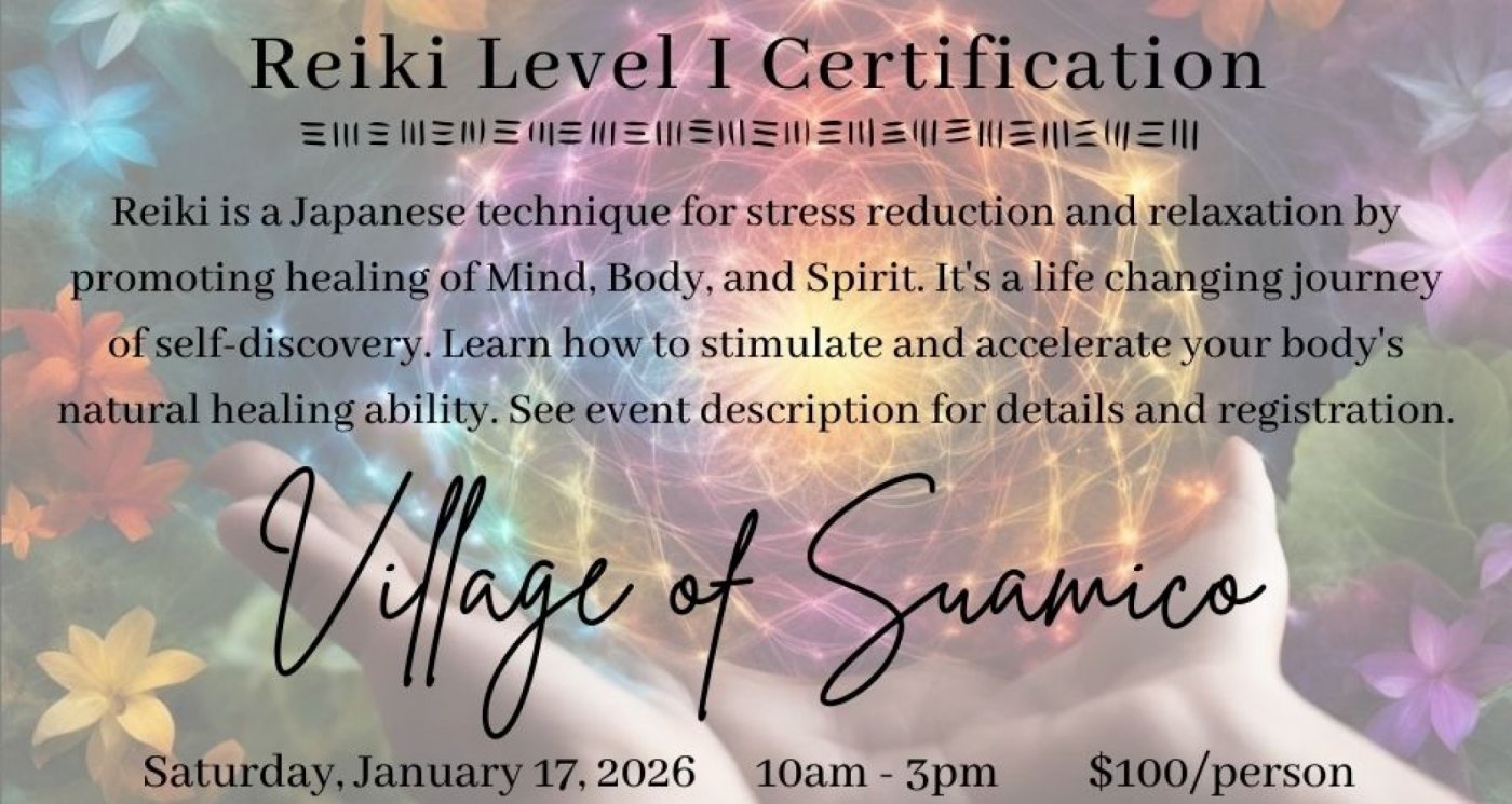 Usui Reiki Level I Certification, 17 January | Event in Suamico | AllEvents