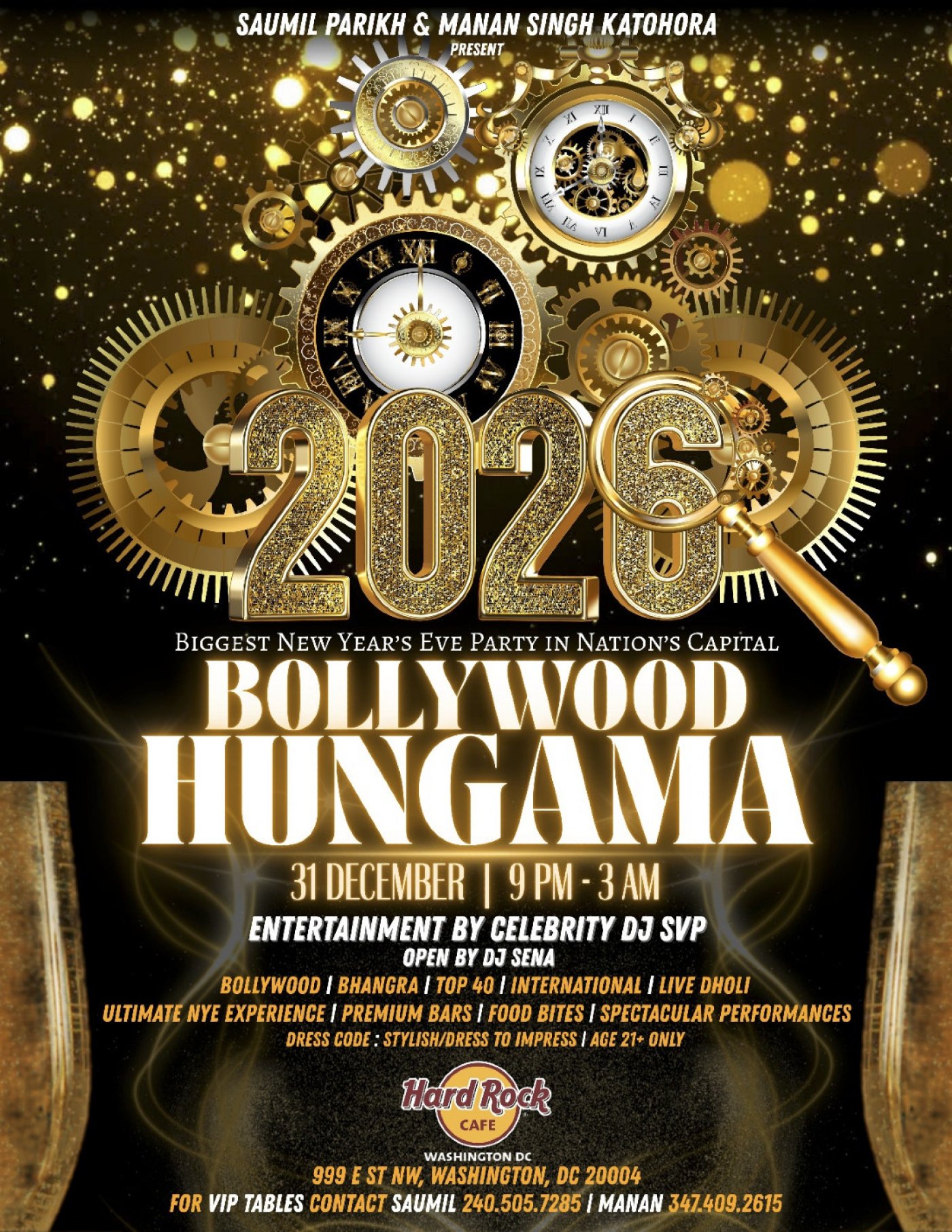 Bollywood Hungama 2026 - Biggest NYE HARD ROCK DC, 31 December | Event in Washington | AllEvents