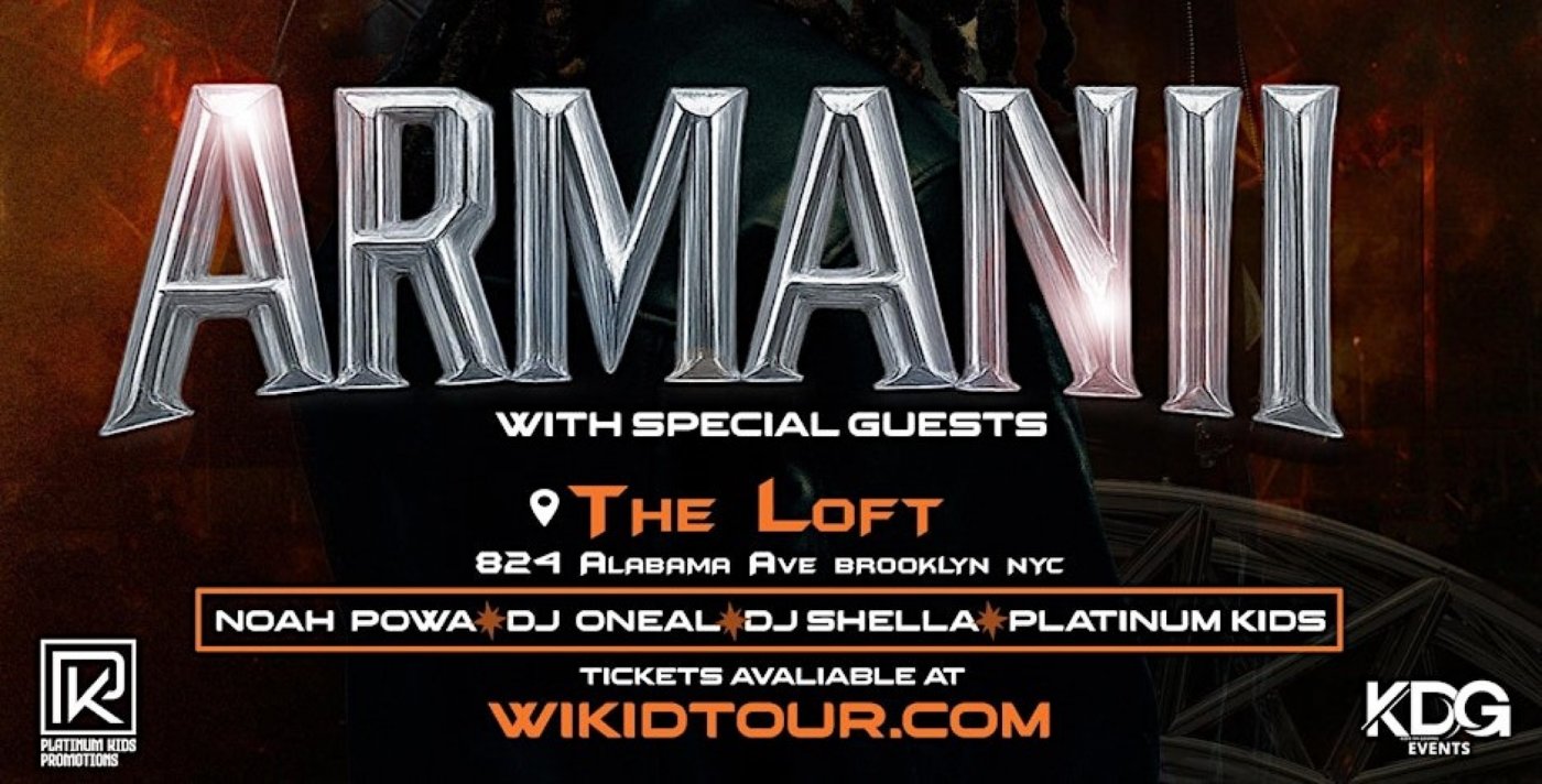 ARMANII LIVE AT THE LOFT, 12 December | Event in Brooklyn | AllEvents