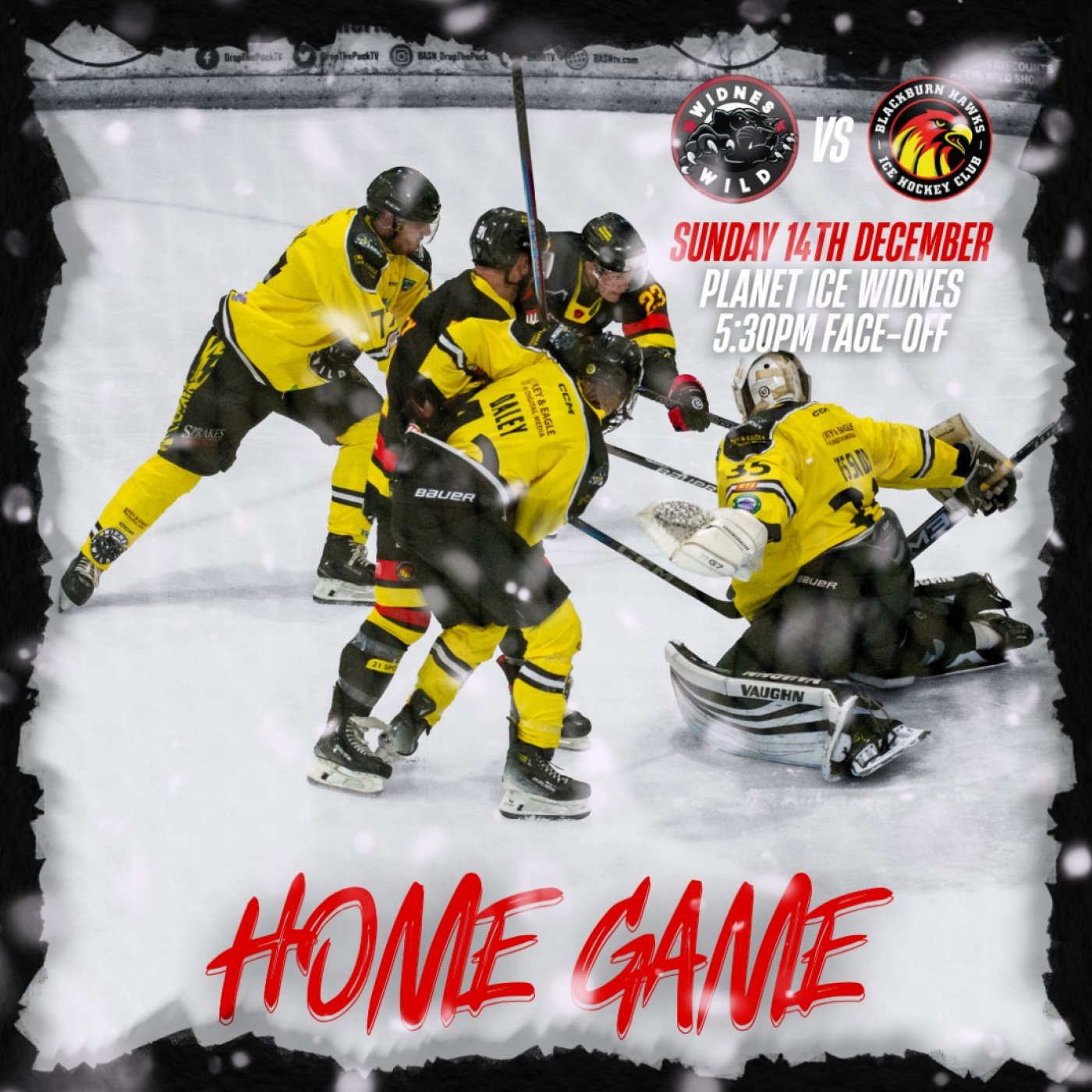 YKK Widnes Wild vs Blackburn Hawks Festive Ice Hockey Game - Sun 14th Dec 5:30PM, 14 December | Event in Widnes