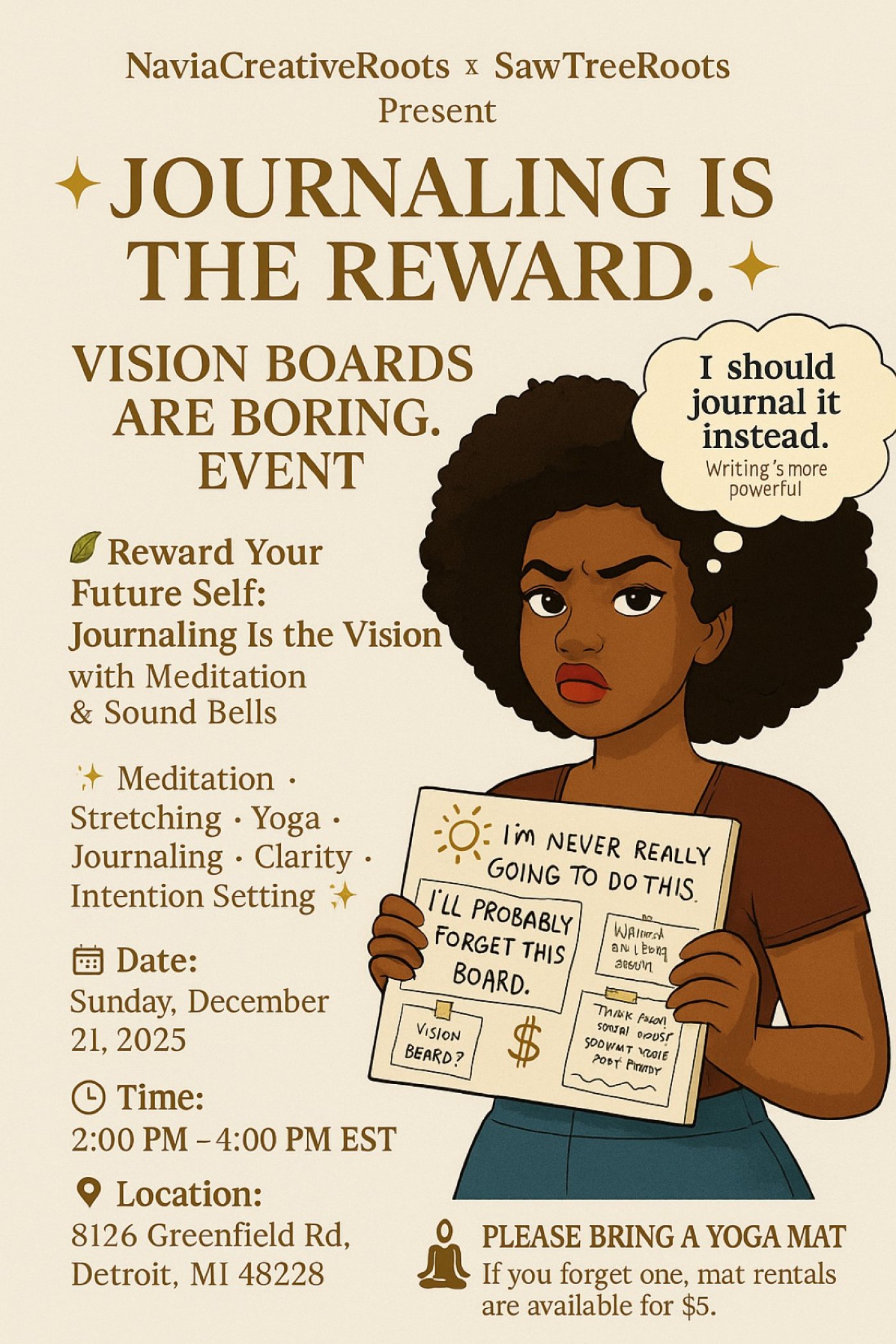 Journaling Is Rewarding & Vision Boards Are Boring A Detroit Wellness Experience, 21 December | AllEvents