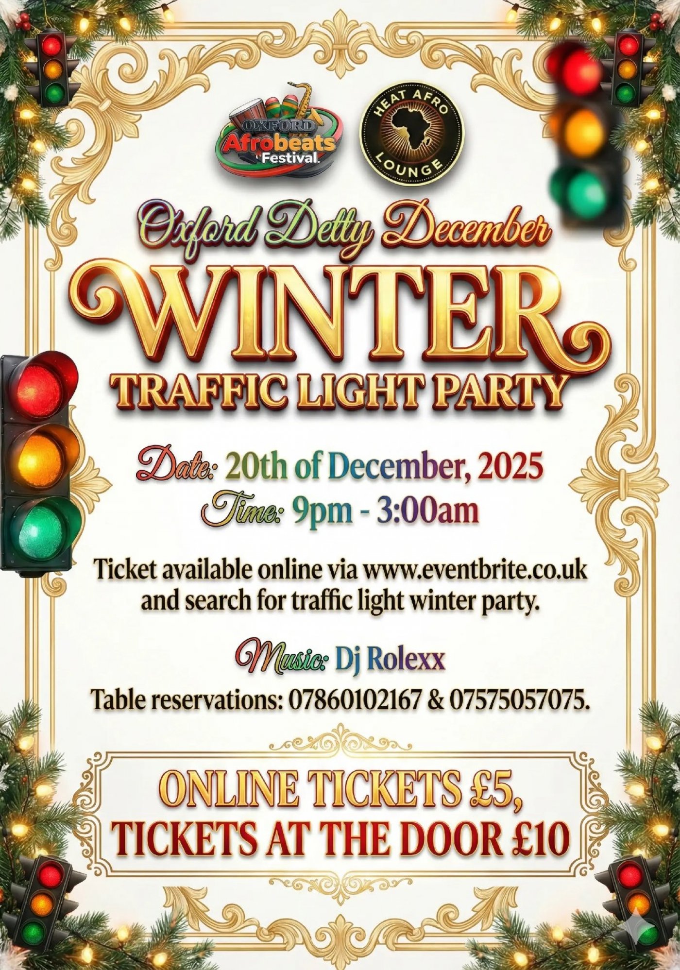 Oxford Detty December - WINTER TRAFFIC LIGHT PARTY, 20 December | Event in Oxford | AllEvents