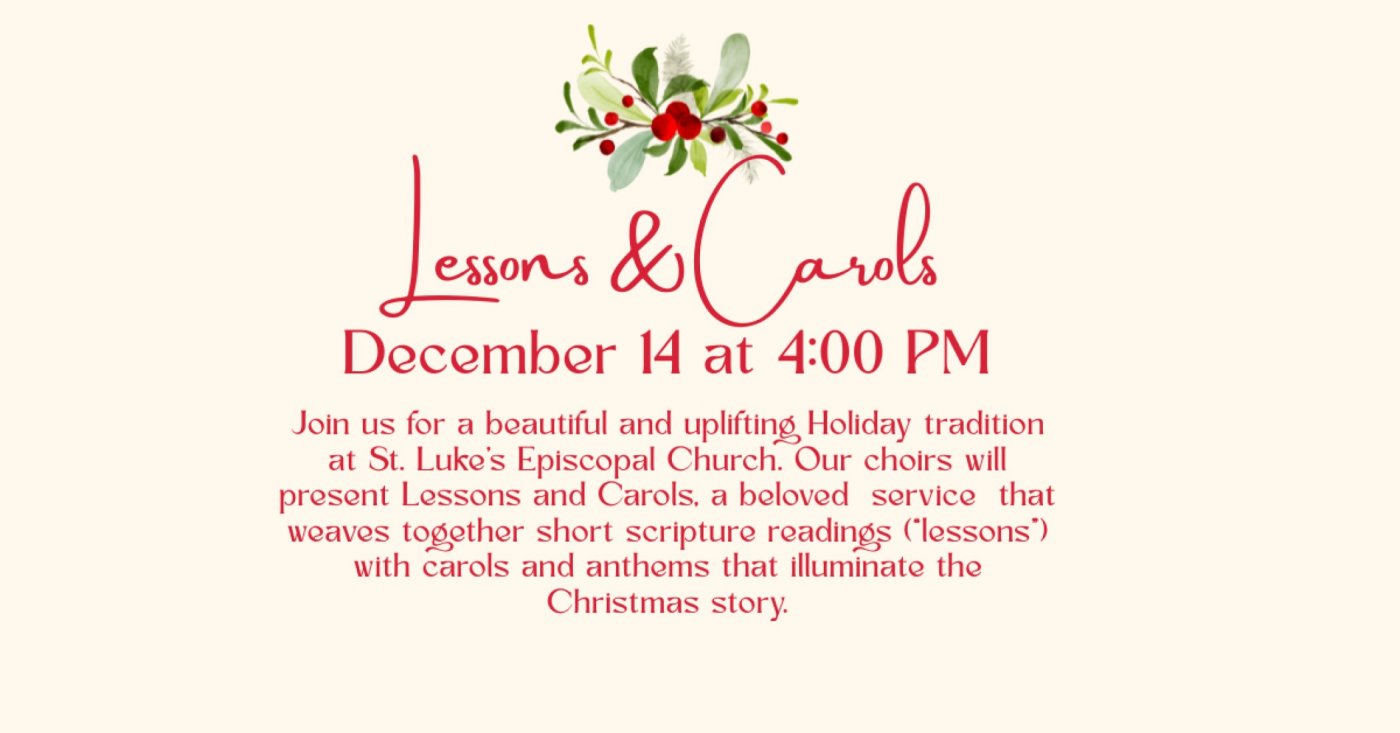Lessons & Carols + Holiday Tea at St. Luke’s Episcopal Church, 14 December | Event in Kalamazoo | AllEvents