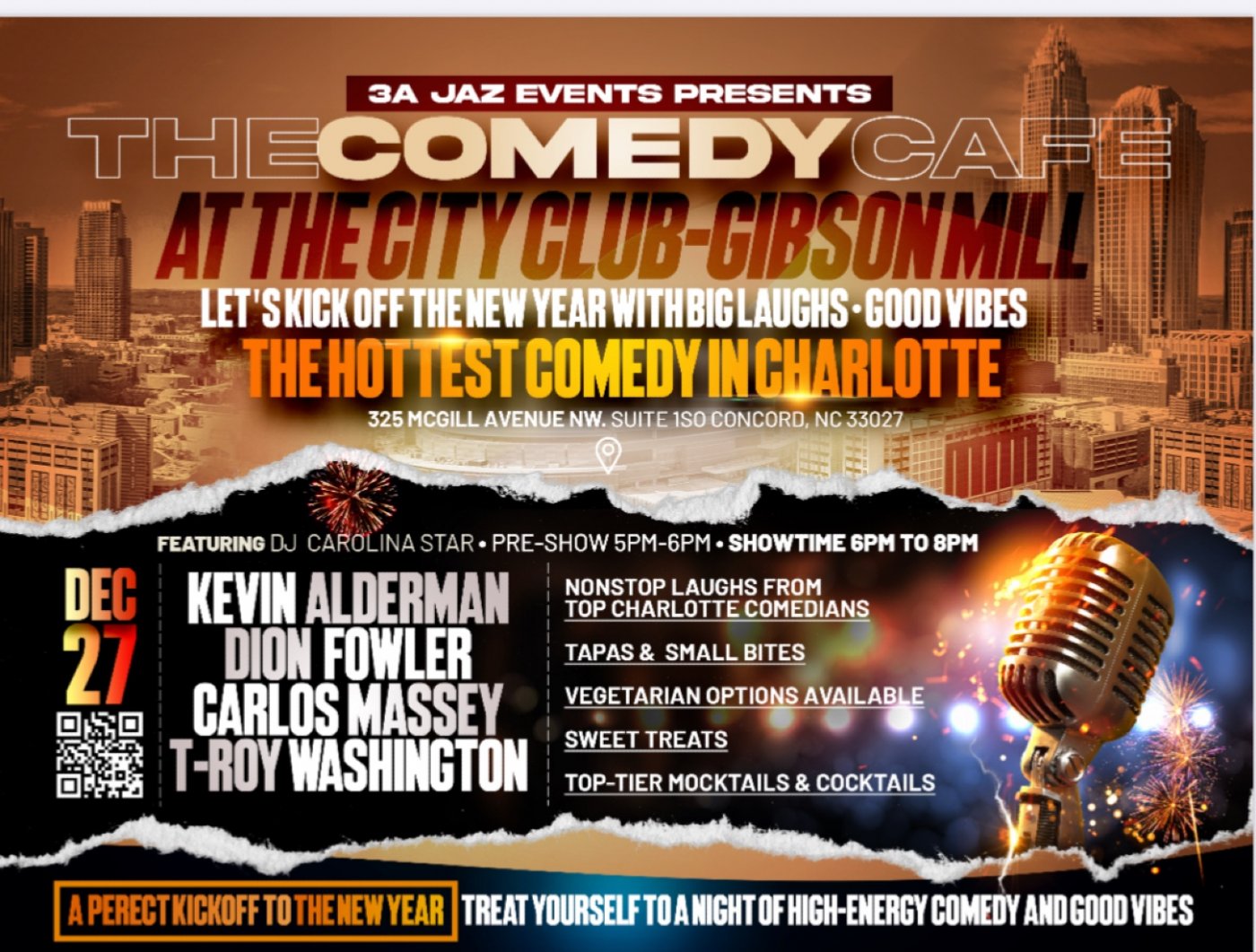 The Comedy Cafe at City Club at Gibson mill, 27 December | Event in Concord | AllEvents