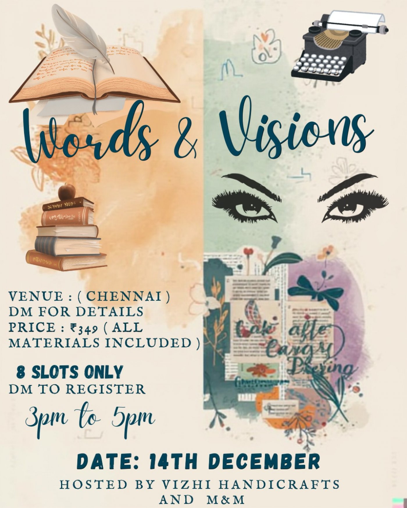 Words and Visions by Vizhi Handicrafts and M&M : 14th December , 14 December | Event in Chennai | AllEvents