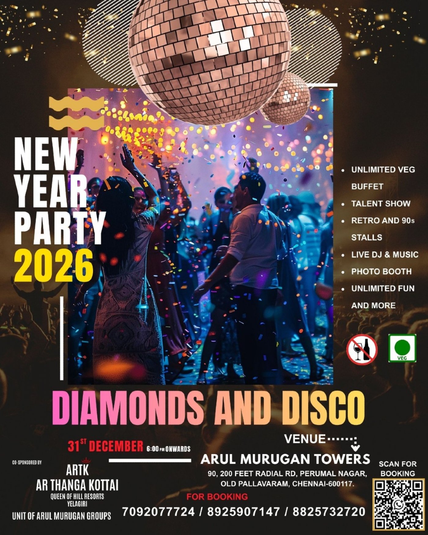 DIAMONDS AND DISCO, 31 December | Event in Chennai | AllEvents