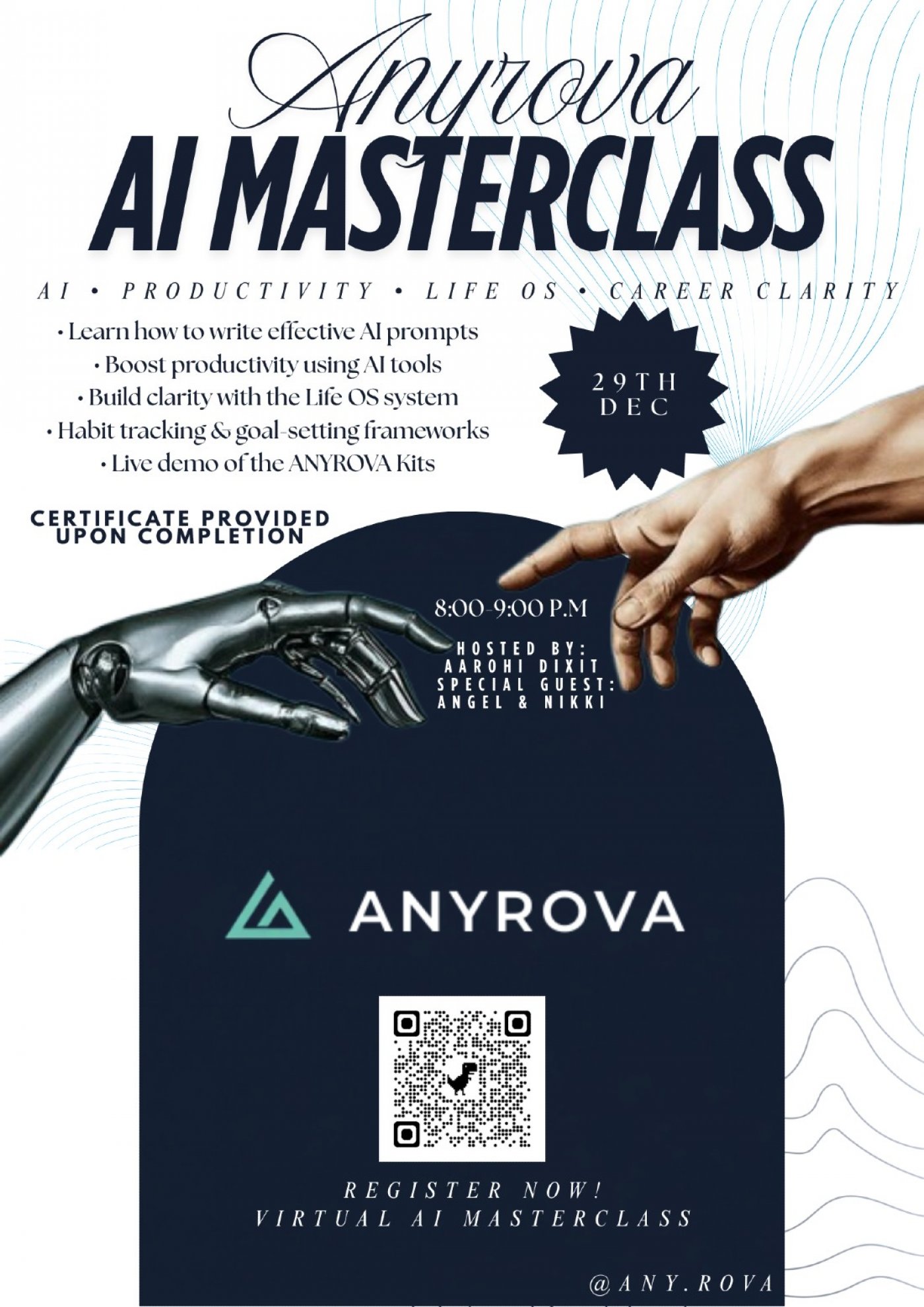ANYROVA AI Masterclass: Clarity, Consistency And Roadmap Life OS for 2026, 29 December | Online Event | AllEvents