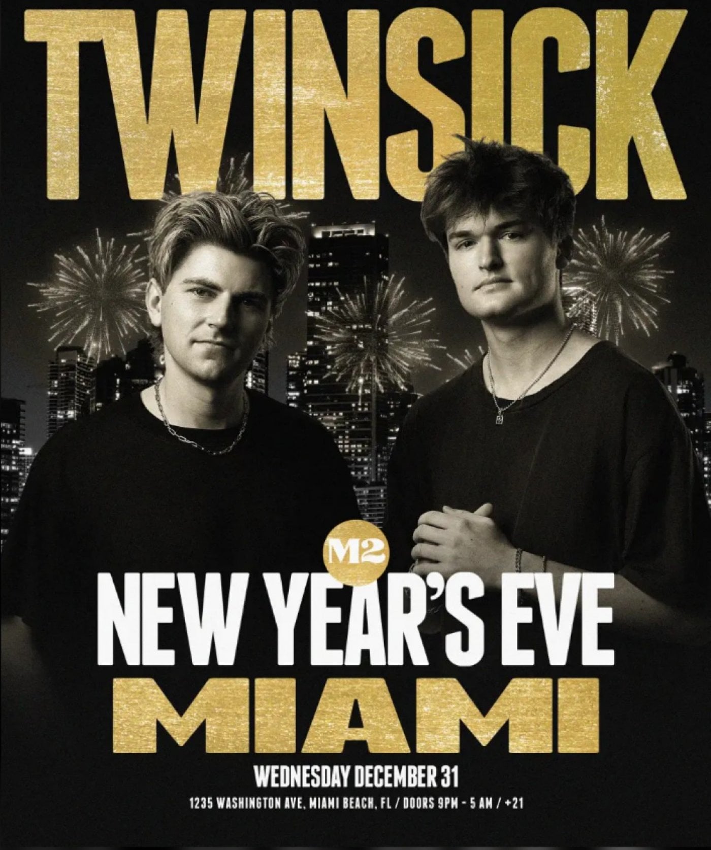 New Year’s Eve at M2 Nightclub Miami ft. TWIN SICK